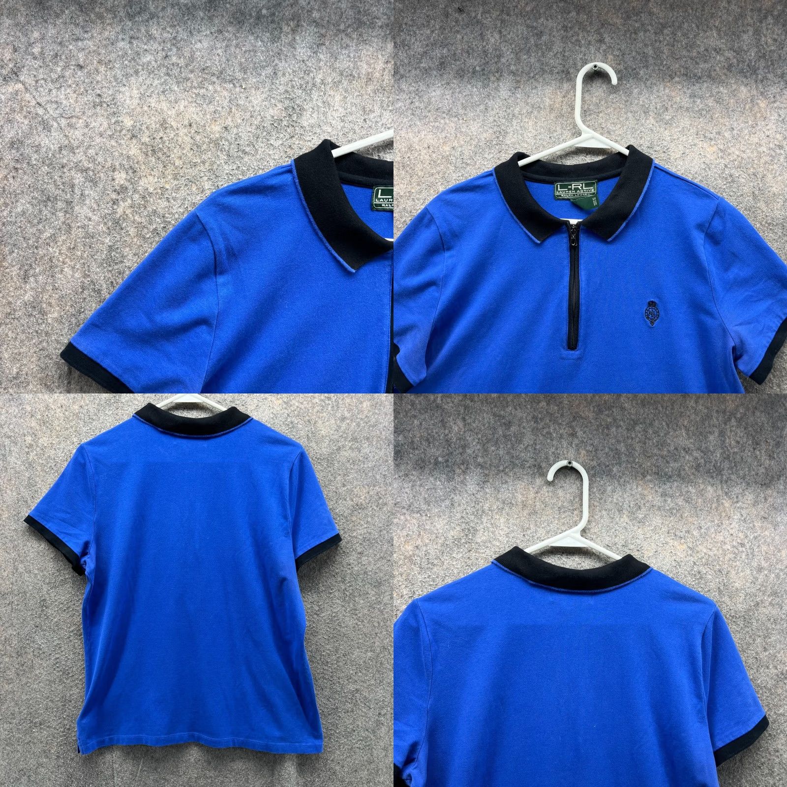 Ralph Lauren VINTAGE Lauren Ralph Shirt Womens XL Blue Polo Royal Active Golf Quarter Zip LRL Size XL / US 12-14 / IT 48-50 - 8 Thumbnail