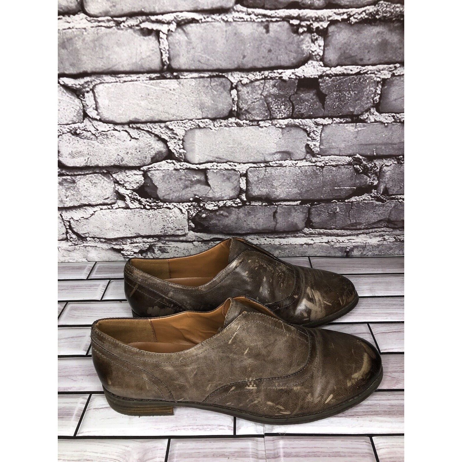 Other Arturo Chiang Lucinda Brown Leather Career Oxfords Loafers Size US 7 / IT 37 - 10 Thumbnail