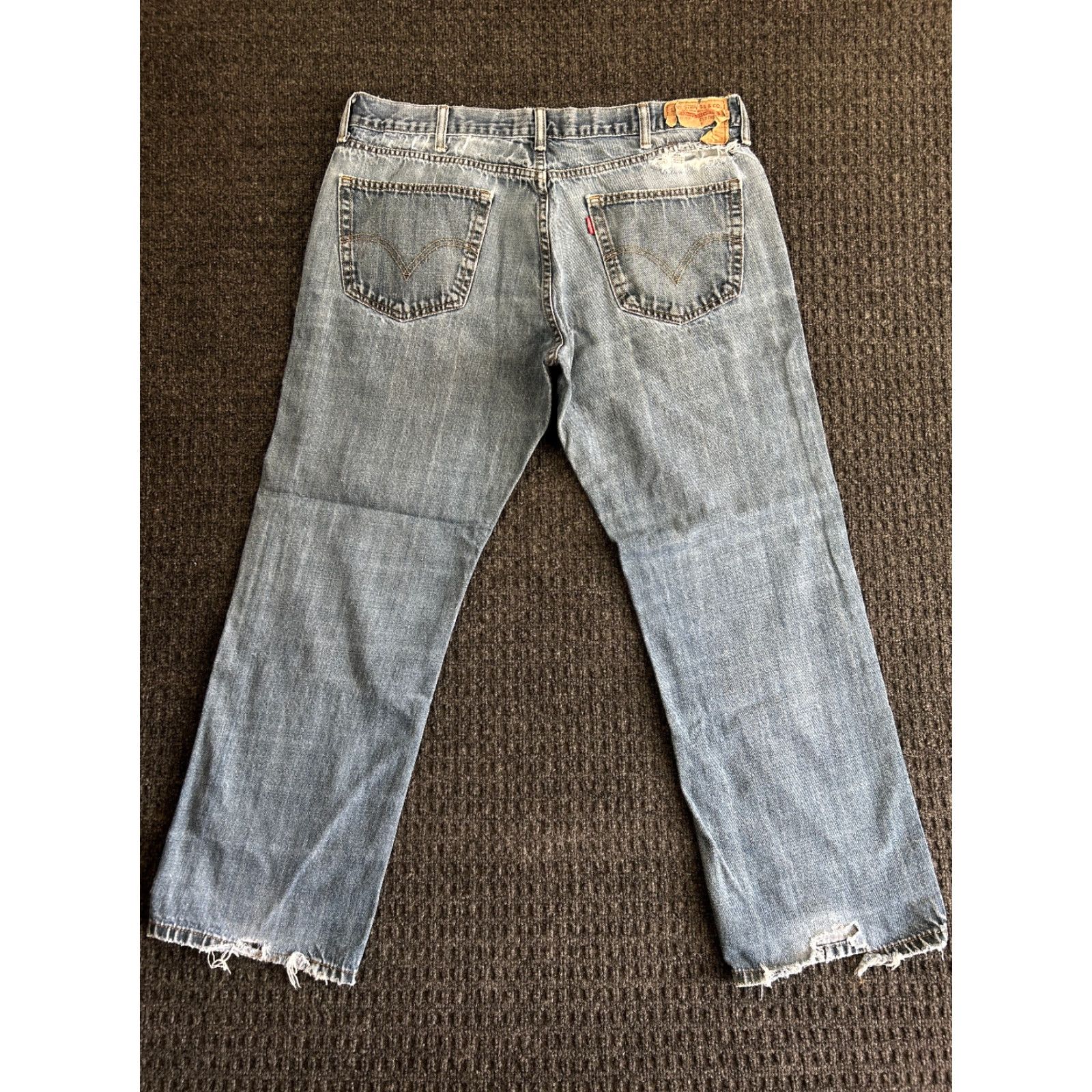 Levi's VINTAGE Levi’s 559 Straight Jeans 38 x 32 Medium Distressed Blue Men 90s Grunge Retro Size US 38 / EU 54 - 2 Thumbnail
