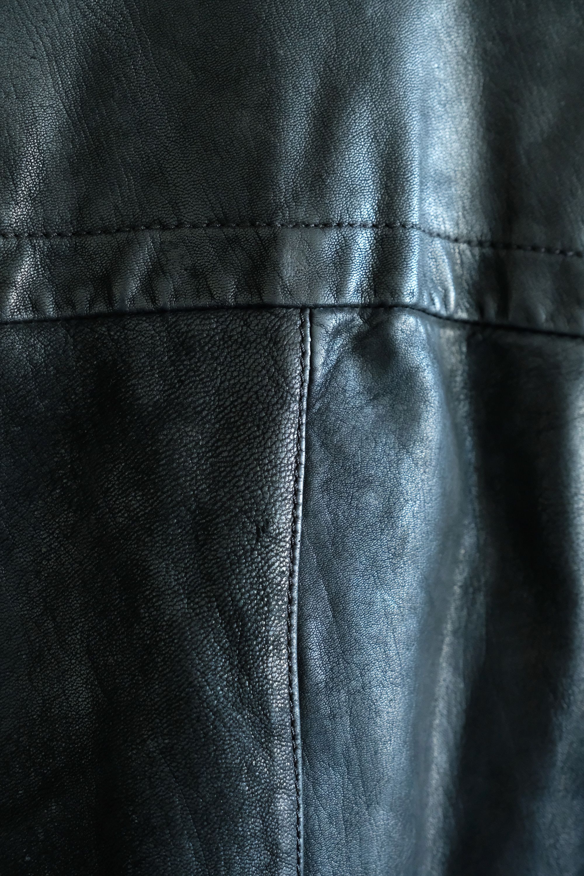 Yohji Yamamoto Yohji Yamamoto Leather Jacket Cafe Racer Biker Y's 5 XL Size US XL / EU 56 / 4 - 9 Thumbnail