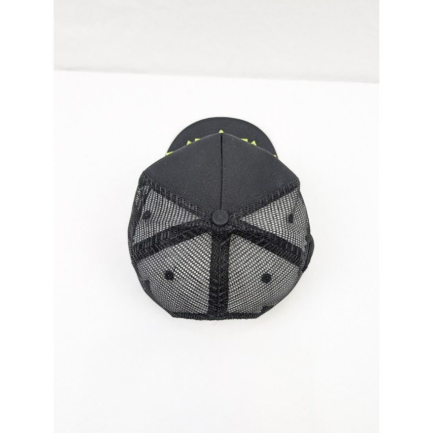 Amiri o1rshd1 Q:12 / Three Star Trucker Cap / Hat in Black/Lime Size ONE SIZE - 10 Thumbnail