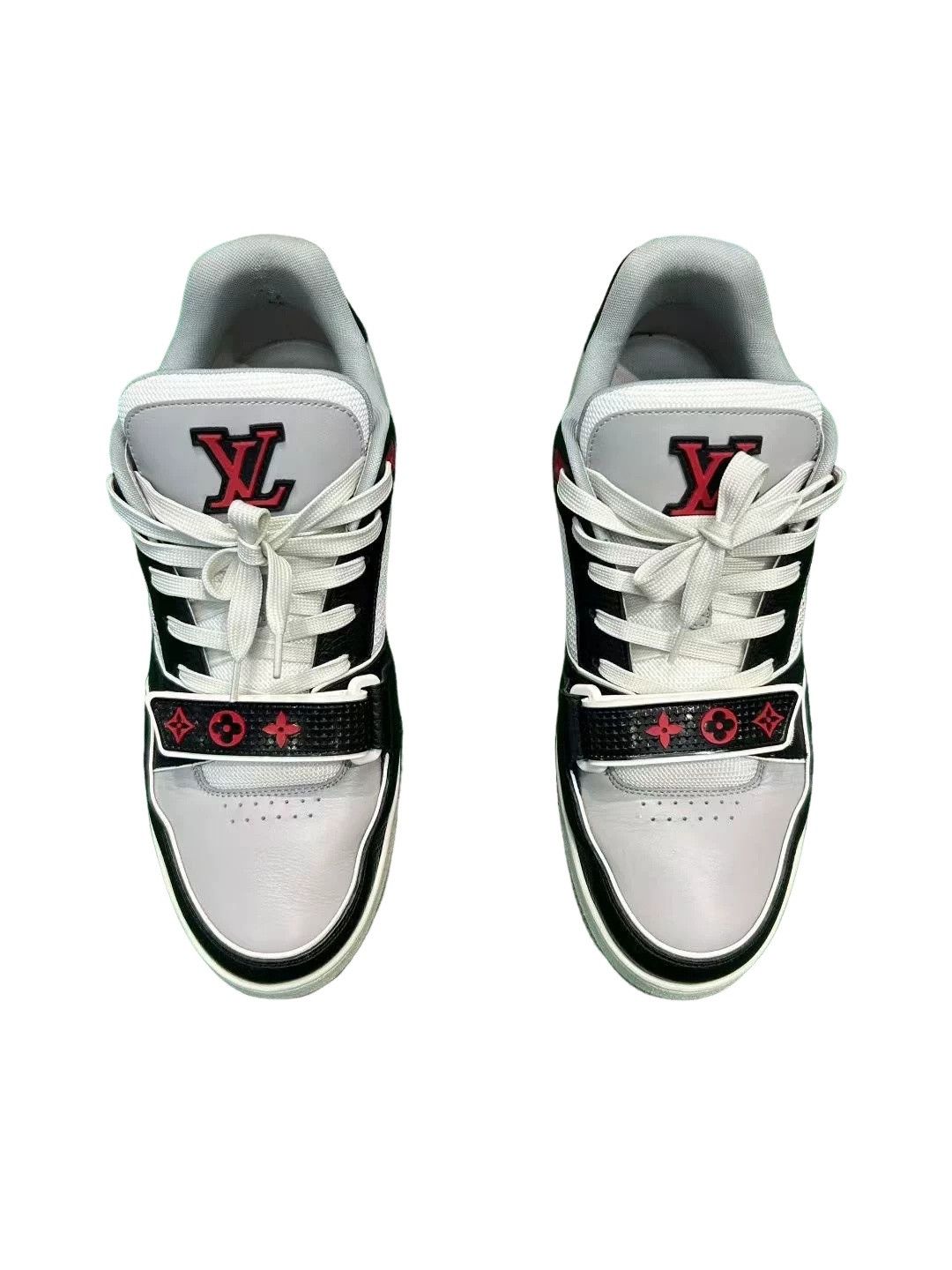 Louis Vuitton Louis Vuitton Red/Black LV Trainer Sneakers 9.5 Size US 10.5 / EU 43-44 - 1 Thumbnail