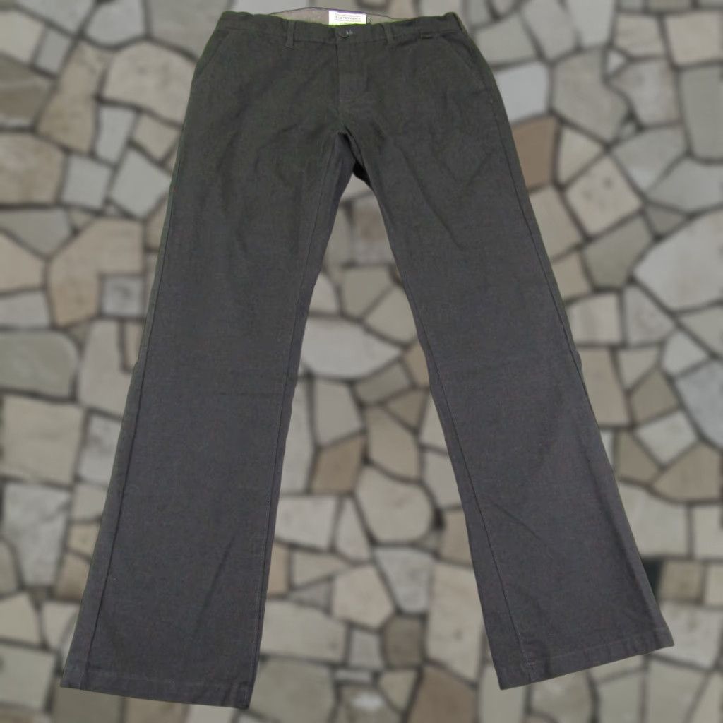Eleven Paris VINTAGE Eleven Paris Pants Mens Regular Fit Chino Cotton Blend Gray 31x32 Casual Office Size US 31 - 1 Thumbnail