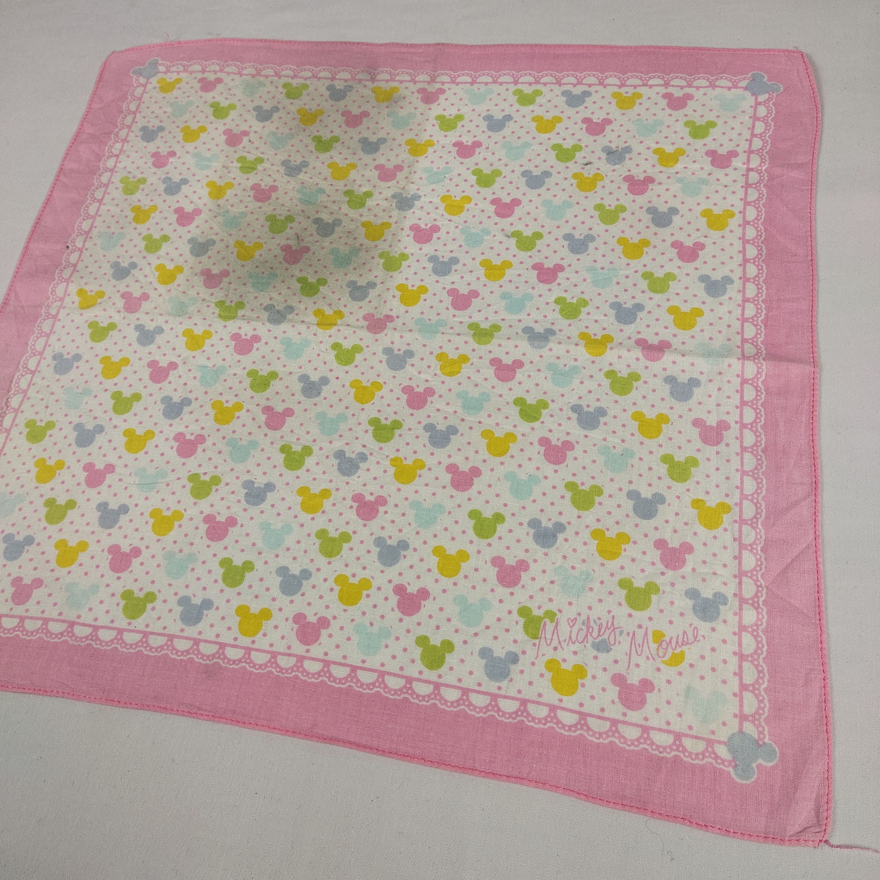 Disney × Mickey Mouse × Vintage Mickey Mouse Handkerchief / Neckerchief / Bandana FZ552 Size ONE SIZE - 4 Thumbnail