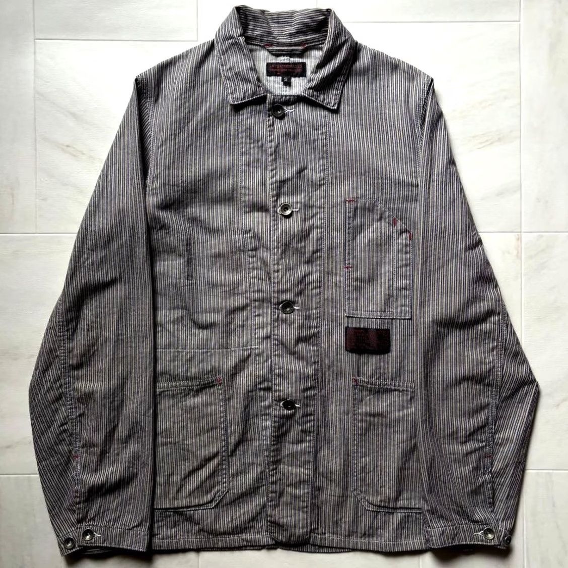 Engineered Garments ENGINEERED GARMENTS HICKORY STRIPE COVERALL JACKET MEN S MULTICOLOR SIZE S USED Size US 29 - 3 Thumbnail