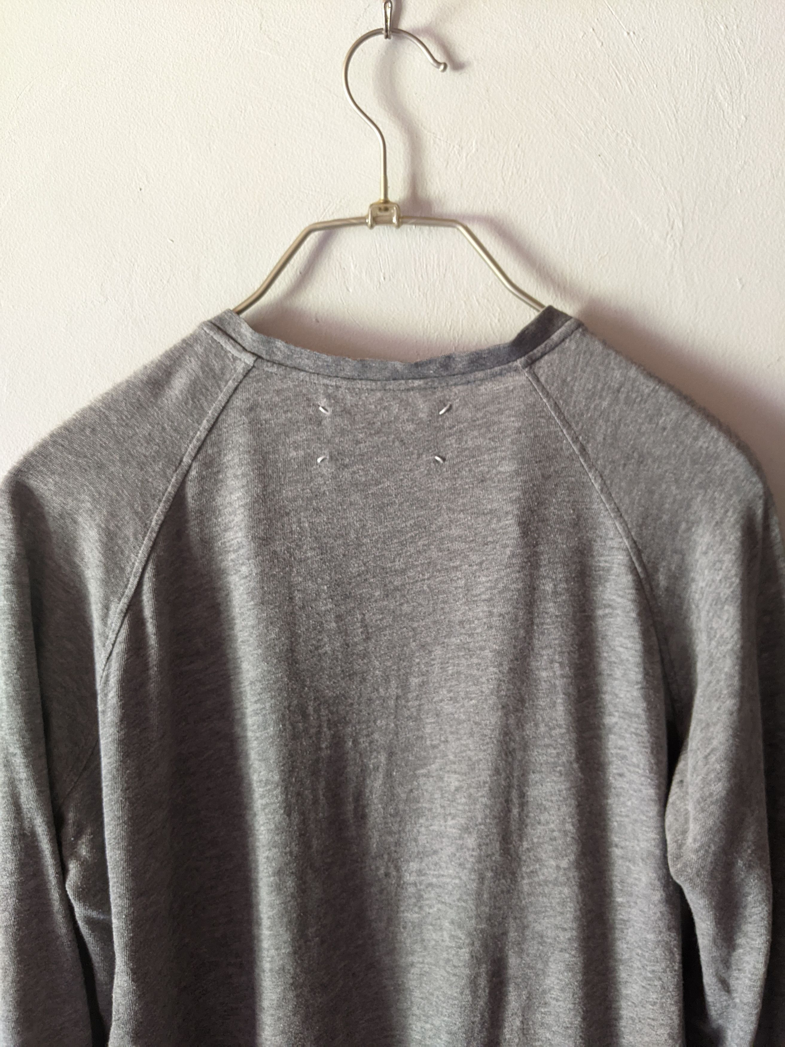 image of Maison Margiela Margiela Basic Henley in Grey, Men's (Size Small)