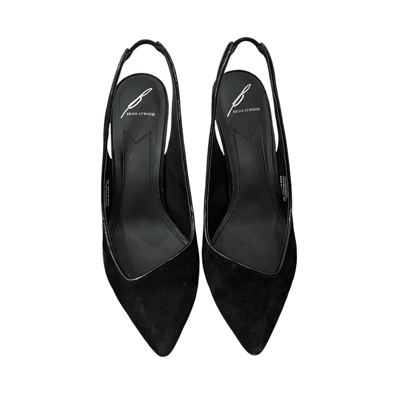 Brian Atwood Brian Atwood Maya Black Suede Slingback Heel Size 8.5 Size US 8.5 / IT 38.5 - 2 Thumbnail