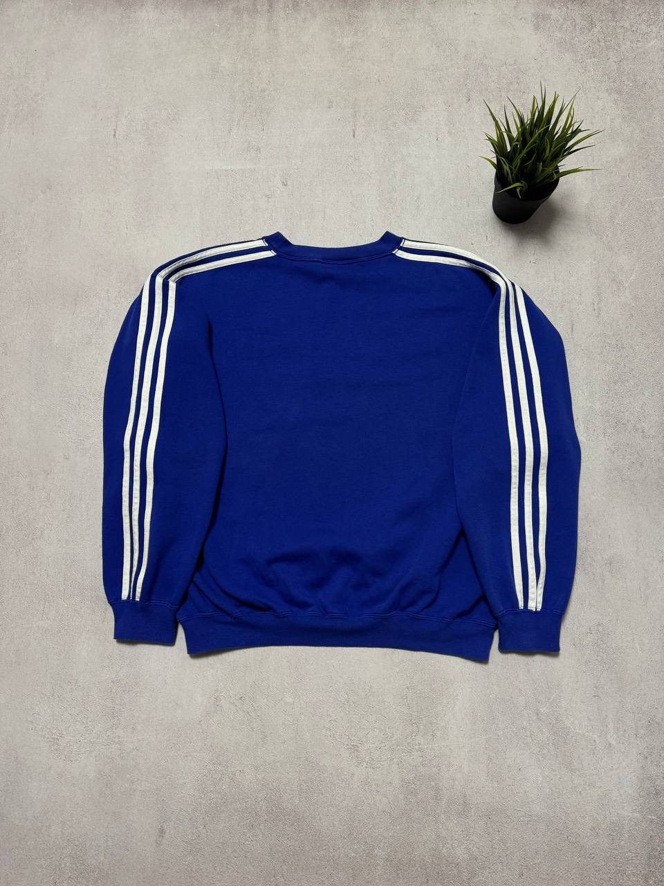 Adidas × Vintage Vintage Adidas Sweatshirt Boxy Crewneck 3 Striped Y2K 90s Size US L / EU 52-54 / 3 - 5 Thumbnail