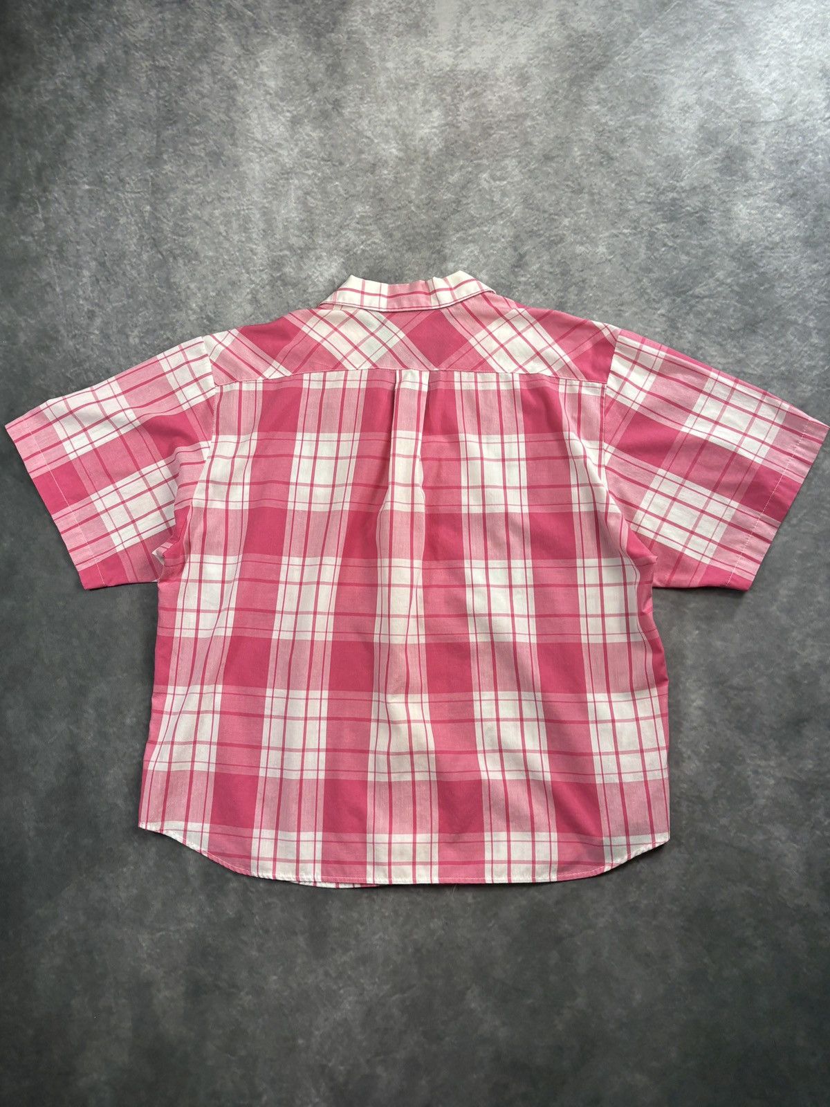 Vintage 80s Vintage Pink Plaid Polo Shortsleeve Koret Union Made 50s Size US XS / EU 42 / 0 - 10 Thumbnail