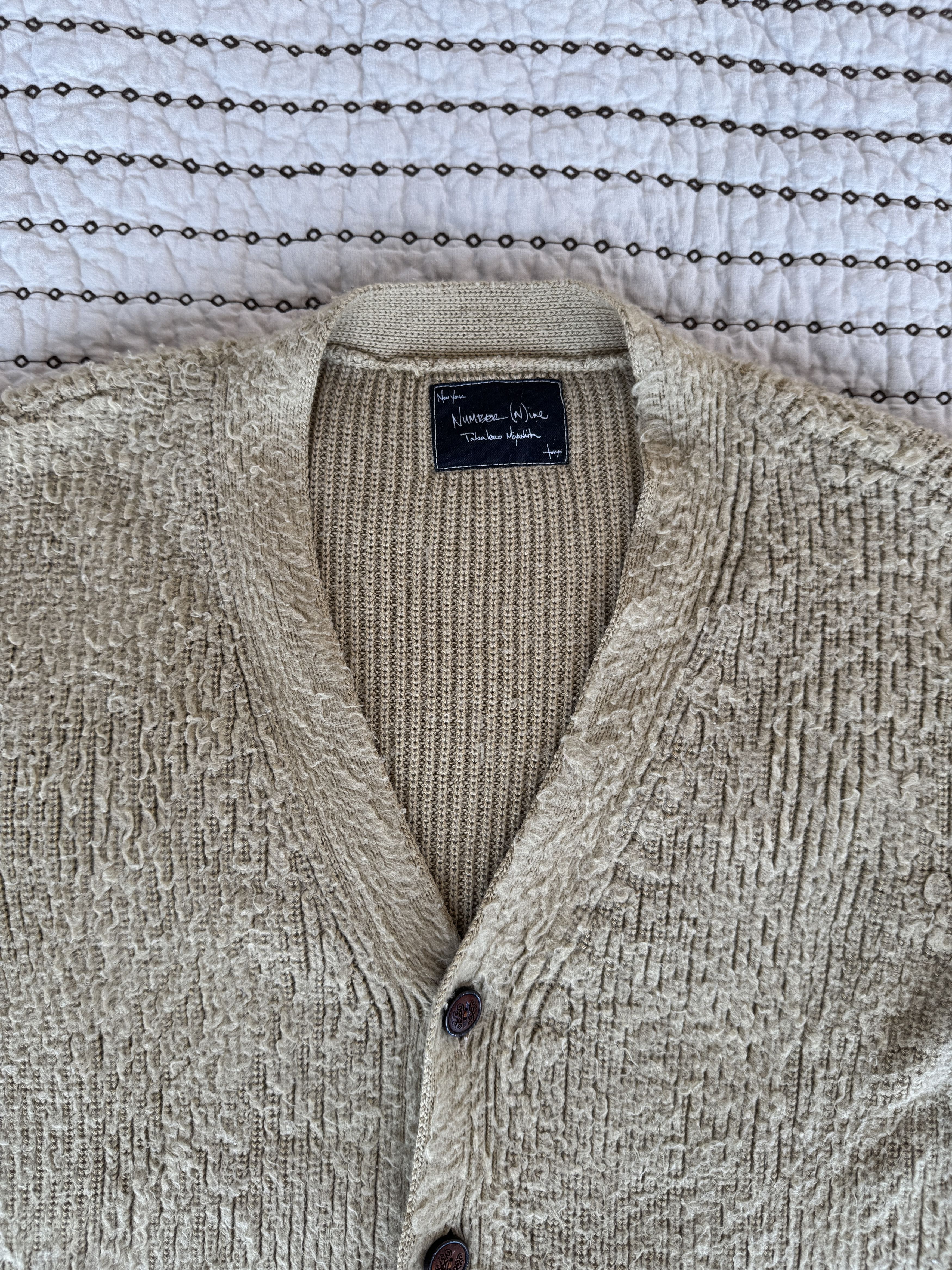 Number (N)ine NUMBER (N)INE - TOUCH ME I'M SICK MOHAIR CARDIGAN GOLD SZ 2 Size US M / EU 48-50 / 2 - 5 Thumbnail
