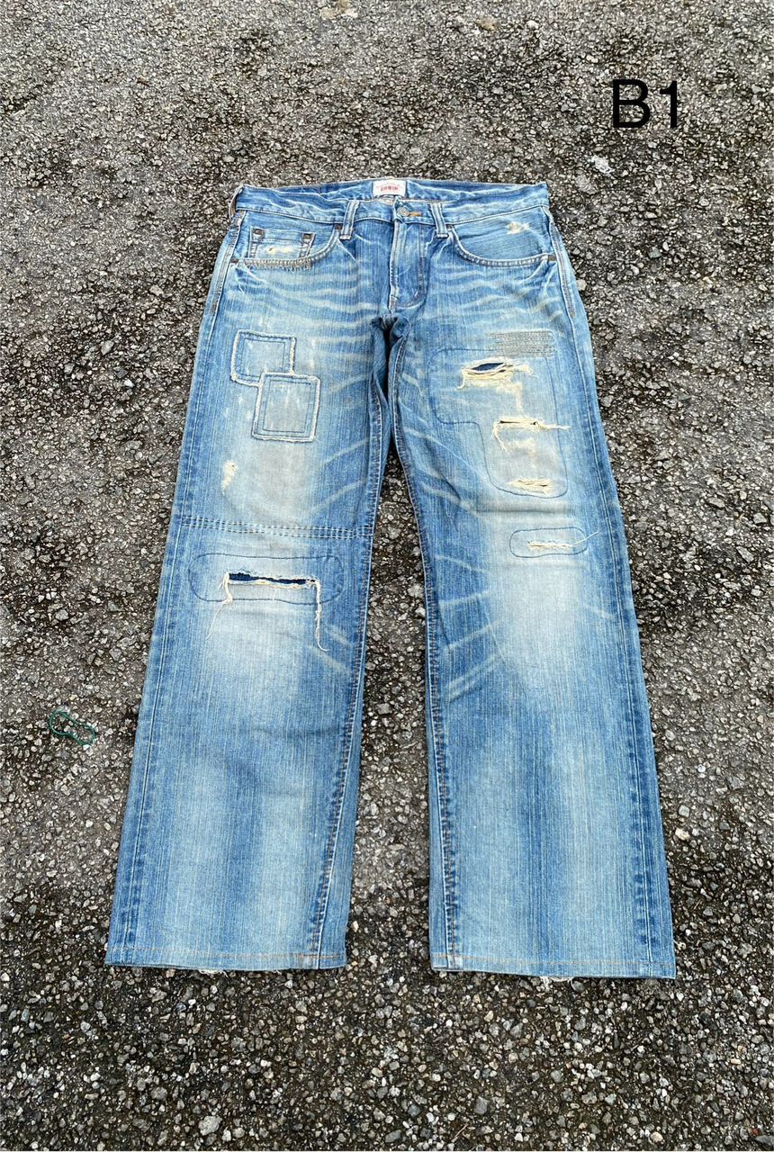 Edwin VINTAGE EDWIN EXCLUSIVE VINTAGE PATCHWORK DISTRESSED DENIM Size US 31 - 2 Thumbnail