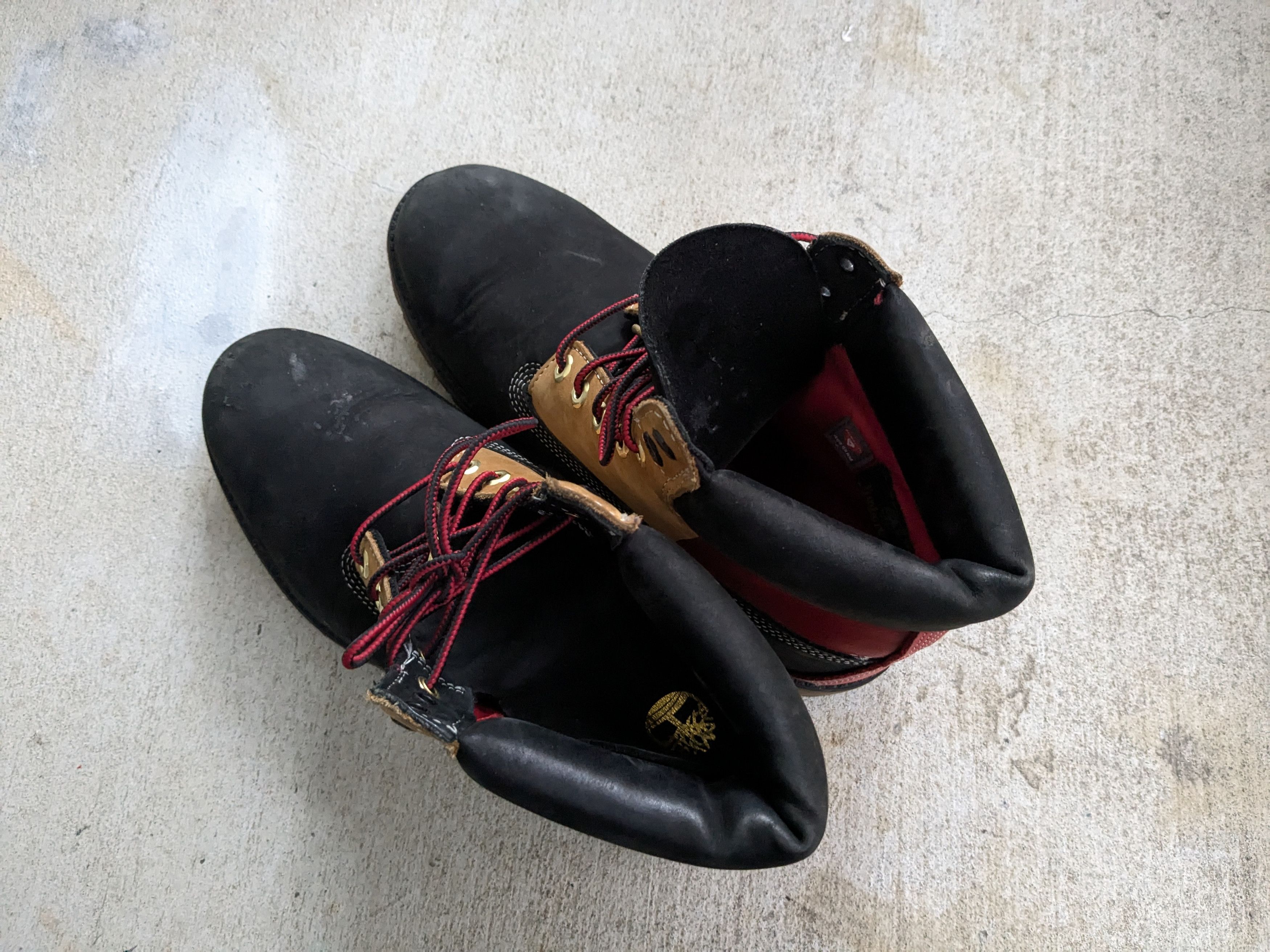 Other Timberland Boots Wheat Red Black 10 M Suede Combat Size US 10 / EU 43 - 10 Thumbnail