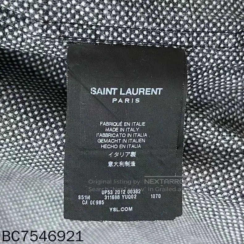Saint Laurent Paris Saint Laurent Paris Polka Dot Shirt. Size US M / EU 48-50 / 2 - 3 Thumbnail