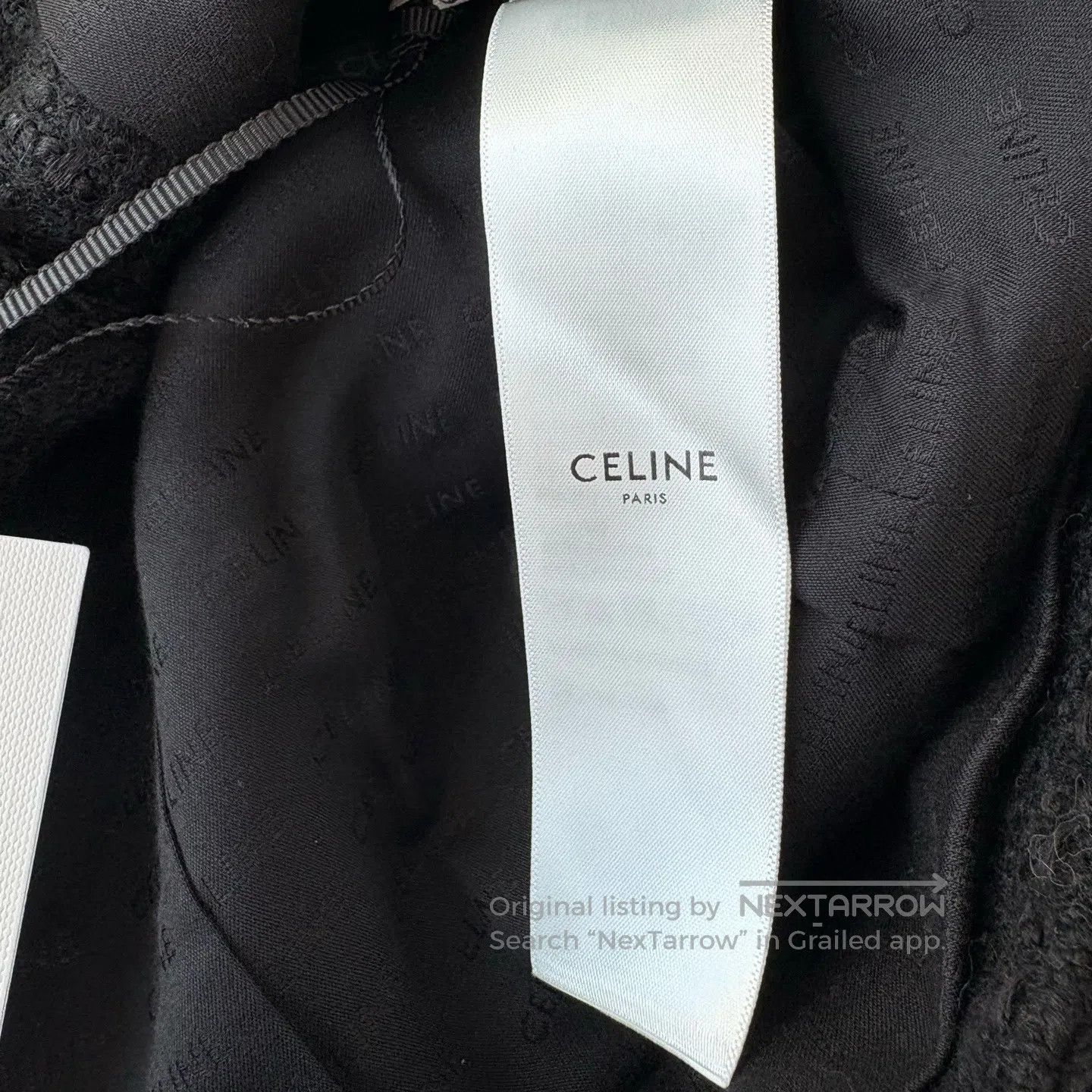 Celine CELINE Tweed Gold Button Collar Short Jacket| Size XXS / US 00 / IT 34 - 5 Thumbnail
