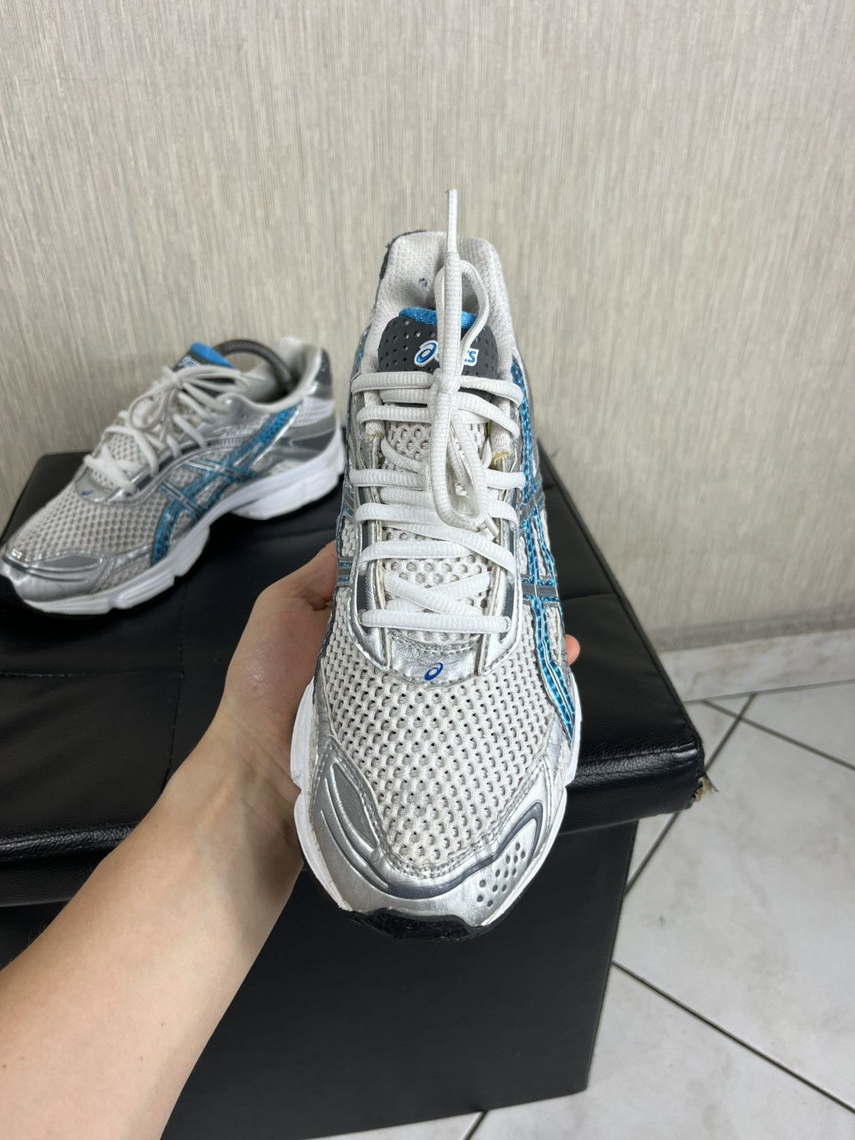 Asics × Vintage Vintage Asics Gel-Stratus 3 y2k mesh silver sneakers shoes Size US 9.5 / EU 42-43 - 17 Thumbnail