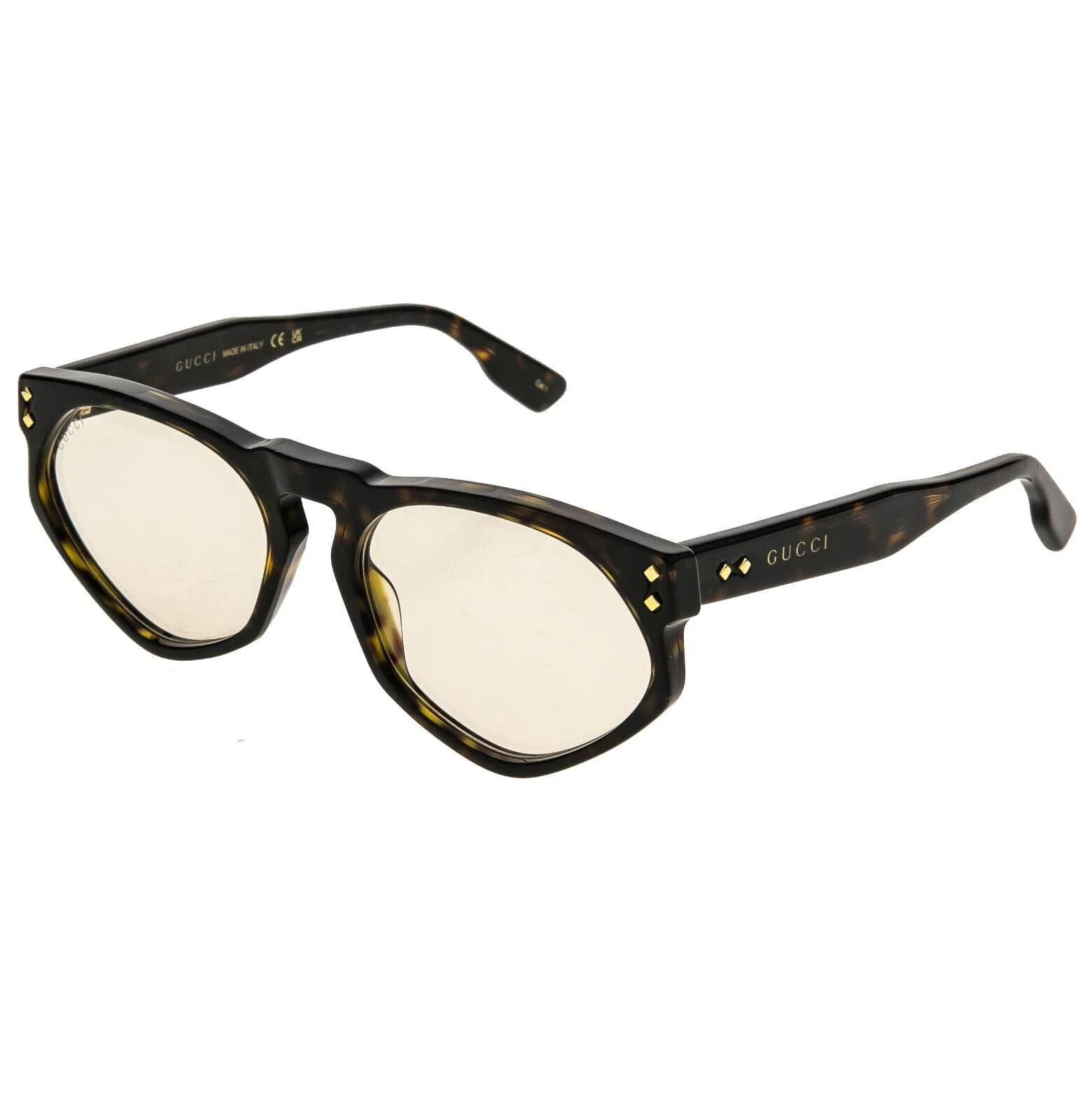 Gucci GUCCI Gg1248S 1248 Brown Marble Angular Style Sunglasses 001 Size ONE SIZE - 7 Thumbnail