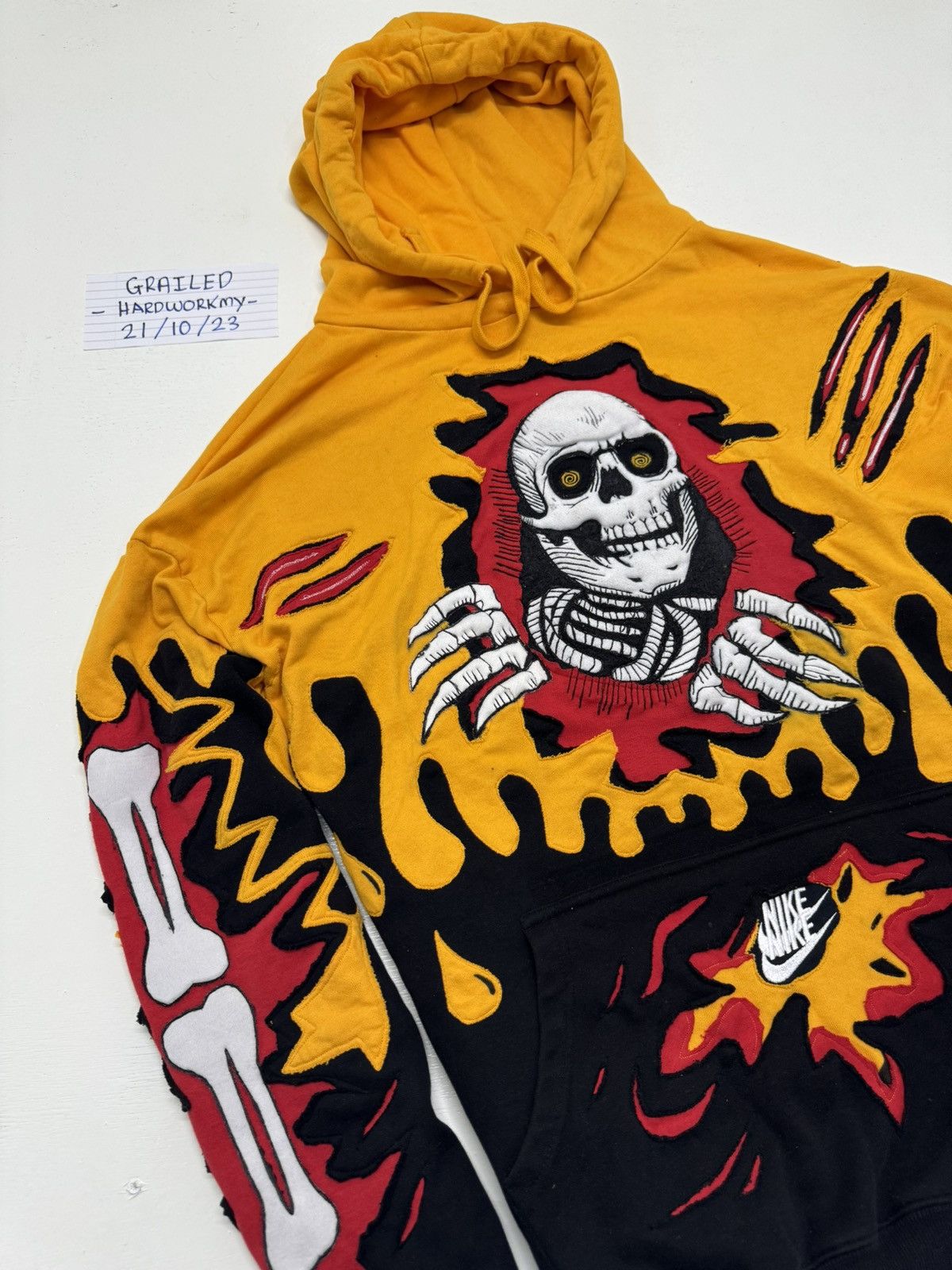 Nike × Streetwear Rework 3D Nike x powell Hoodie | Grailed
