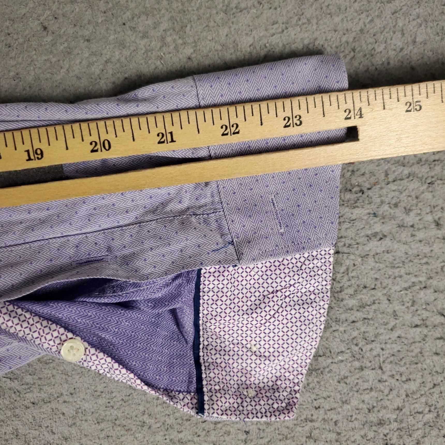 Ted Baker TED BAKER London Shirt Mens 17.5 Purple Endurance Slim Fit Dress Button Up Shirt Size 46R - 6 Thumbnail