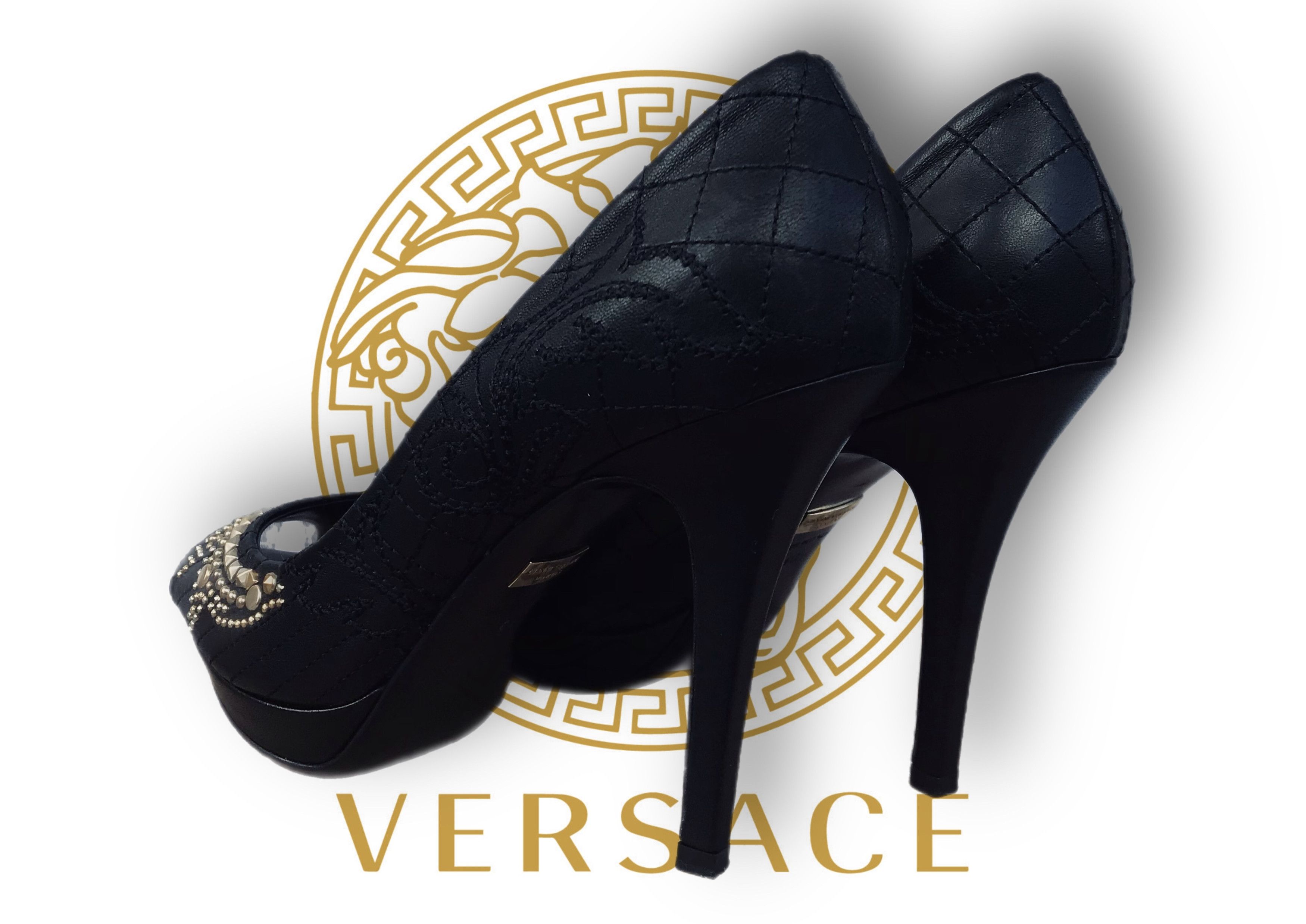 Versace Gianni Versace Vanitas Heels Pump 120 mm Leather Spikes Size US 10 / IT 40 - 3 Thumbnail