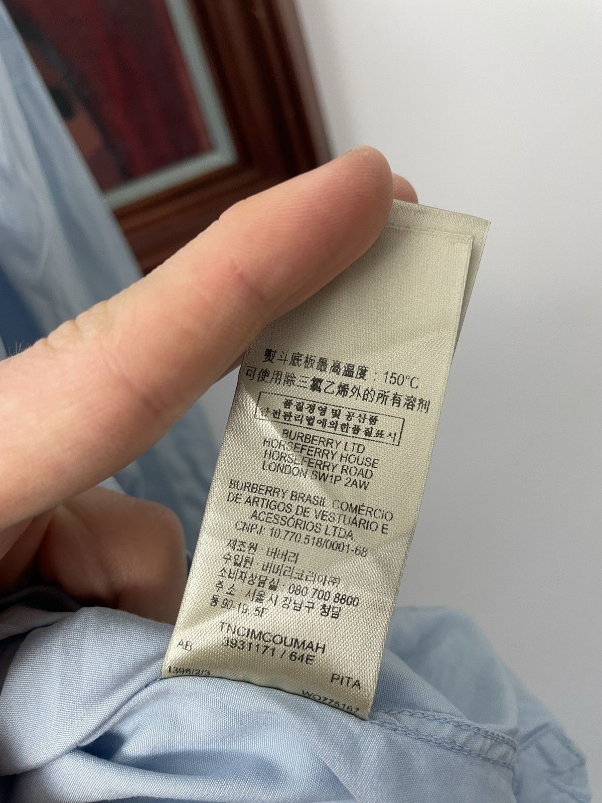Burberry Burberry Button Up Casual Shirt Blue Luxury Designer Size US M / EU 48-50 / 2 - 4 Thumbnail