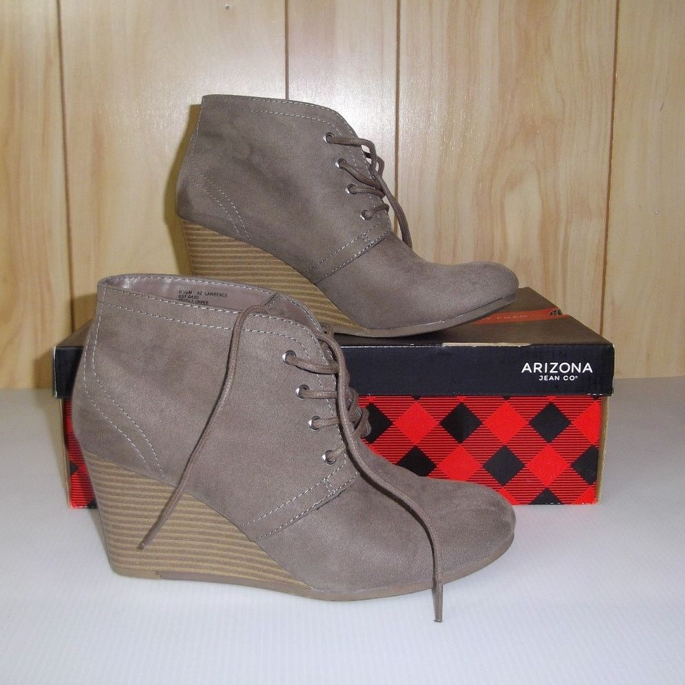 Other Arizona Jean Co Suede Memory Foam Wedge 3" Ankle Boot 8.5M Size US 8.5 / IT 38.5 - 1 Thumbnail