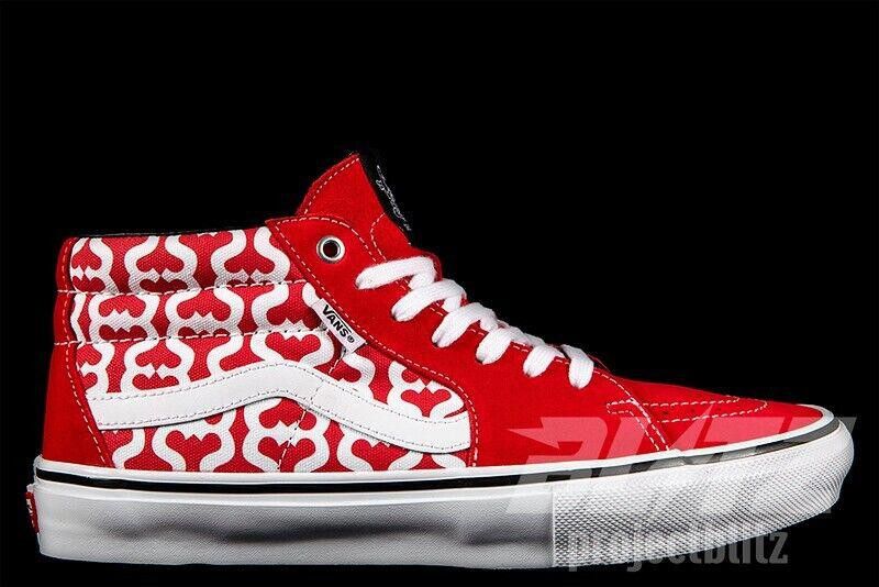 SS21 Vans Supreme Skate Grosso Mid Monogram S Logo Red 9
