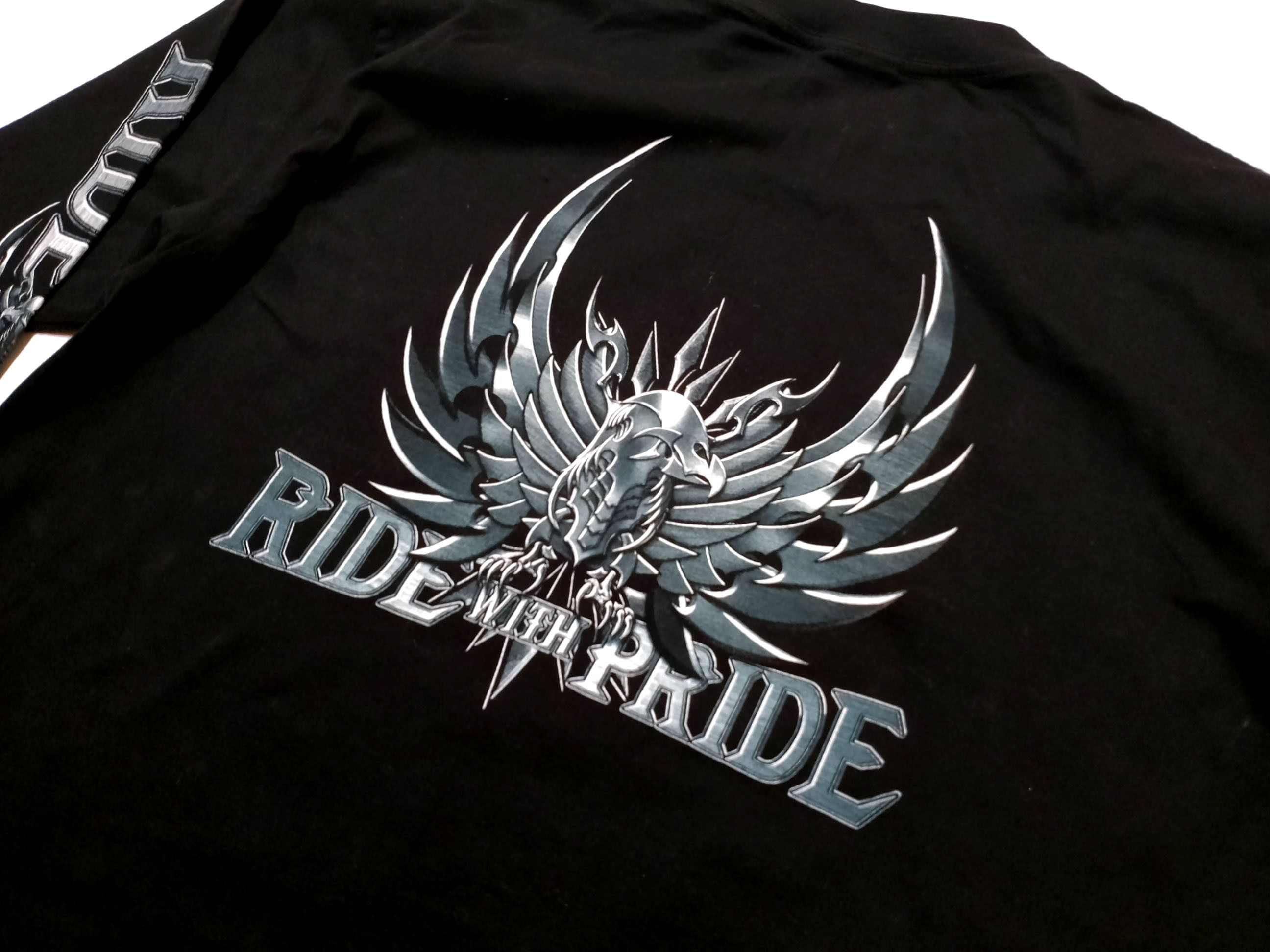 Other Vintage Ride with Pride Biker Long Sleeve T Shirt Rock Eagle Size US XL / EU 56 / 4 - 4 Thumbnail
