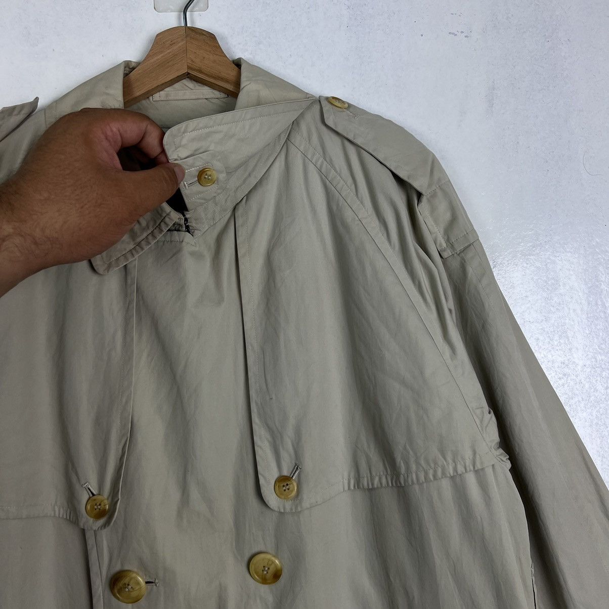 Burberry 🔥VINTAGE BURBERRYS LONG TRENCH COATS NOVA CHECK DESIGN Size US M / EU 48-50 / 2 - 4 Thumbnail