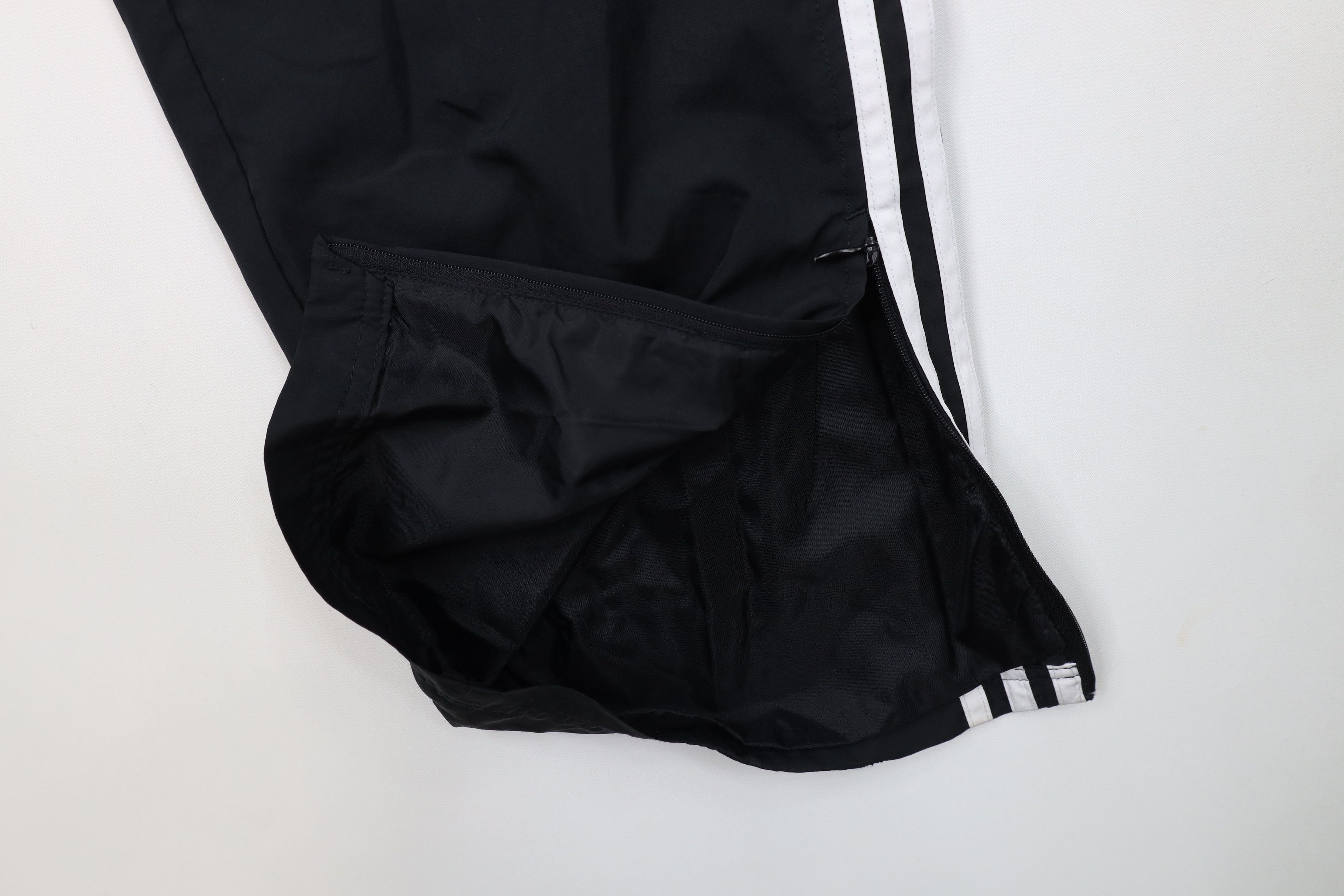 Adidas Vintage Y2K Adidas Striped Lined Windbreaker Pants Black Size 32" / US 10 / IT 46 - 7 Thumbnail
