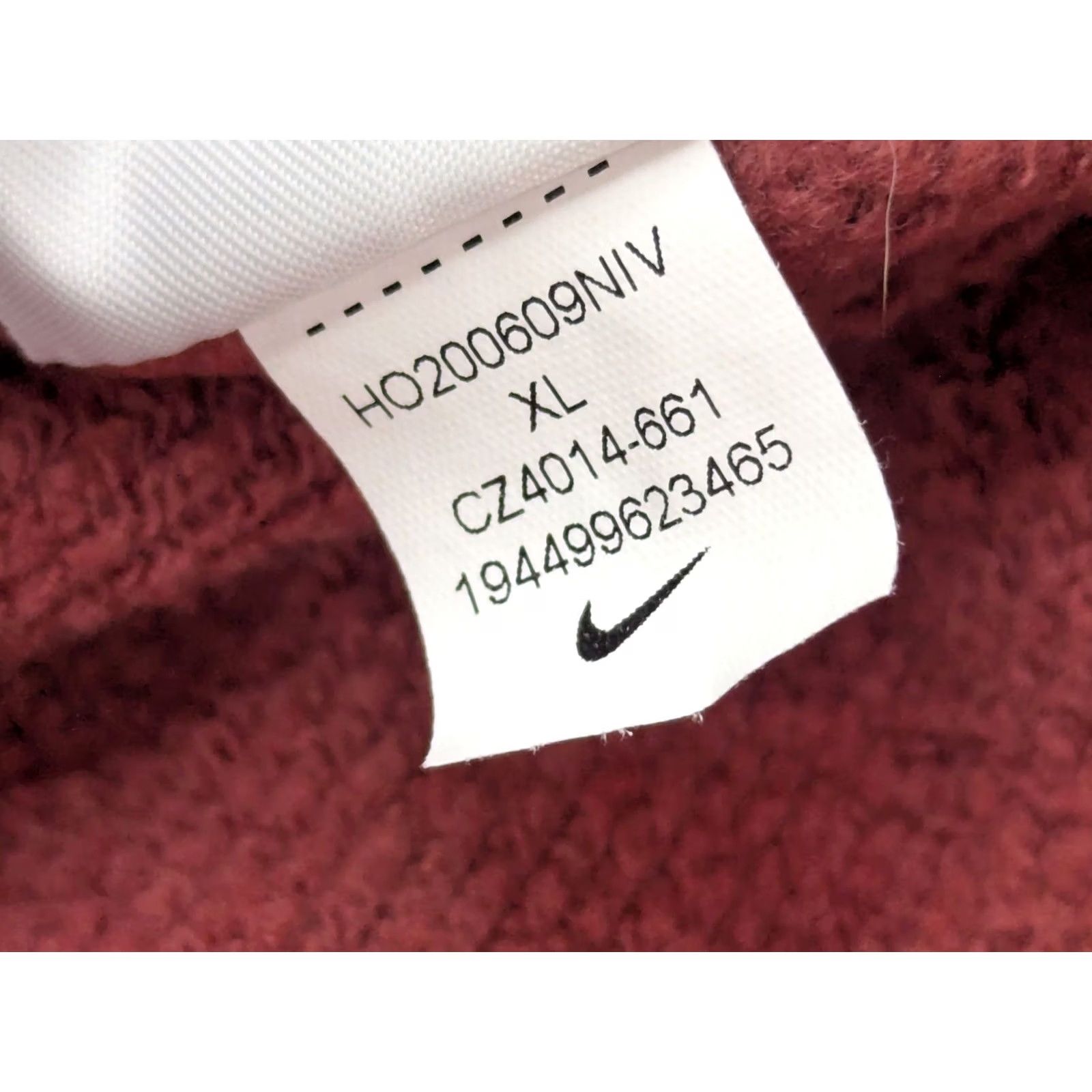 Nike Nike Air Hoodie Women XL Pomegranite Maroon Red Pullover Sweater Spellout CZ4014 Size XL / US 12-14 / IT 48-50 - 4 Thumbnail
