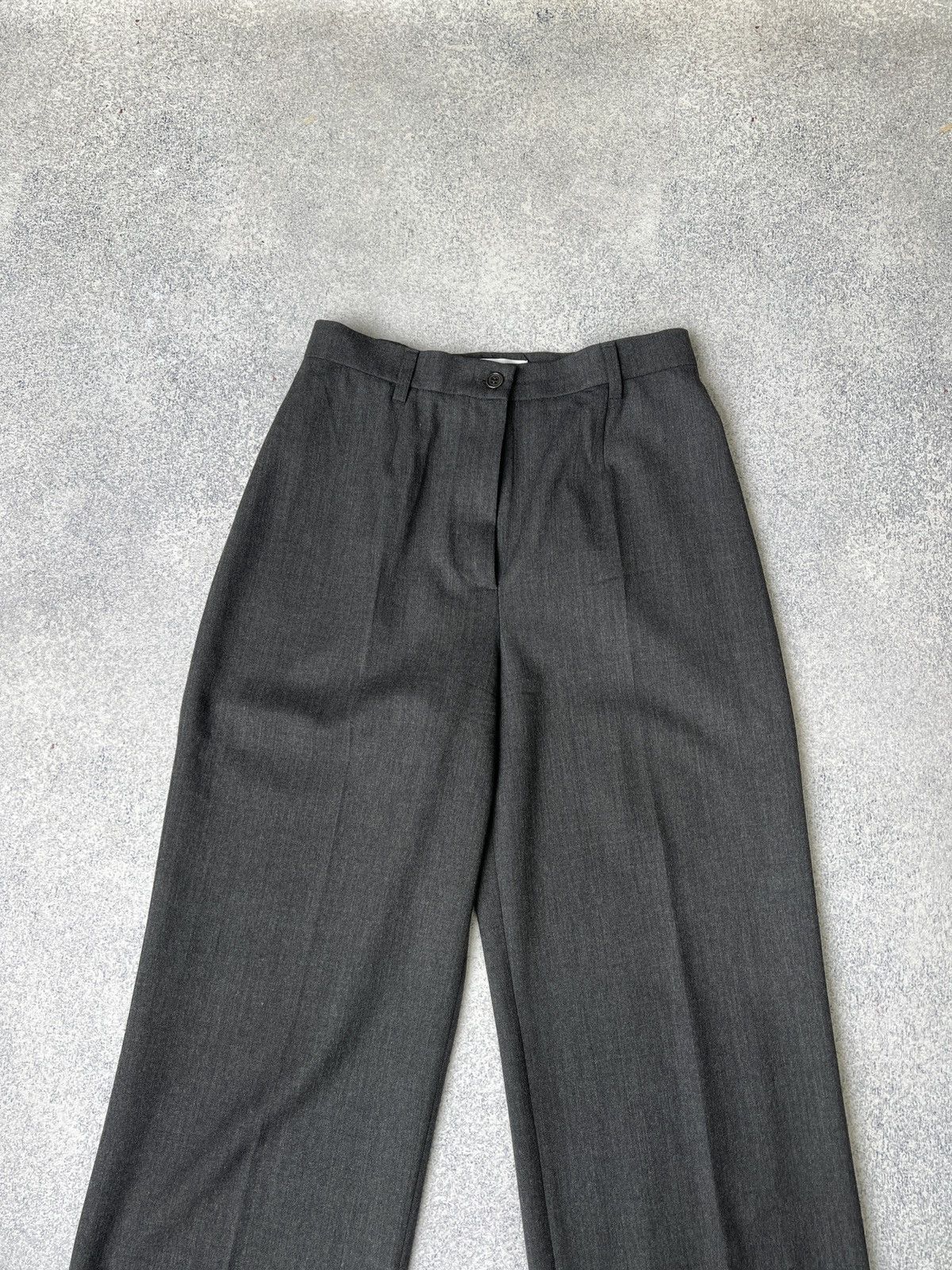 Designer × Max Mara × Vintage Vintage Max Mara Women’s Grey Pants Size 26" / US 2 / IT 38 - 6 Thumbnail