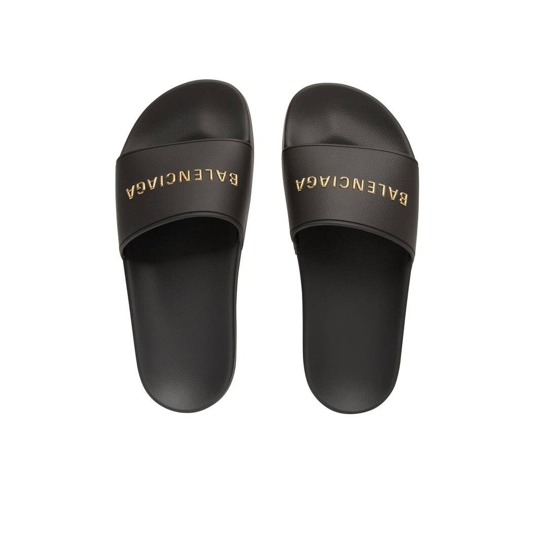 Balenciaga o1srvl11e1025 Pool Slide Sandals in Black Size US 5 / IT 35 - 6 Thumbnail