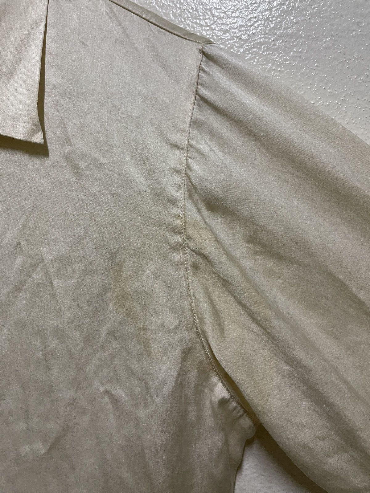 Japanese Brand × agnes b. Agnes b. Silk Button Shirt Long Sleeve Size M / US 6-8 / IT 42-44 - 8 Thumbnail