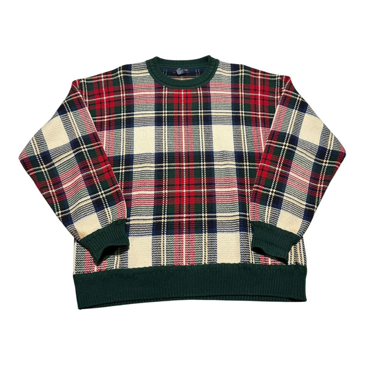 Gant Vintage 90s Gant Plaid Crewneck Sweater Men's Large FLAWS Size US L / EU 52-54 / 3 - 1 Thumbnail