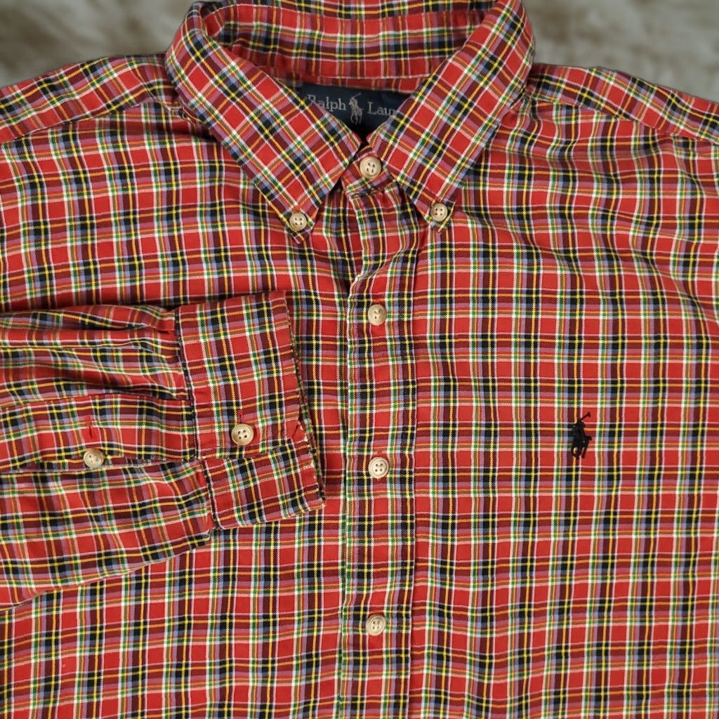 Ralph Lauren Ralph Lauren Shirt Mens XL Red Plaid Button-Up Long Sleeve Classic Pineapple Pony Outdoors Casual Dress Shirt Mens XL Red Plaid Button-Up Long Sleeve Size US XL / EU 56 / 4 - 1 Thumbnail