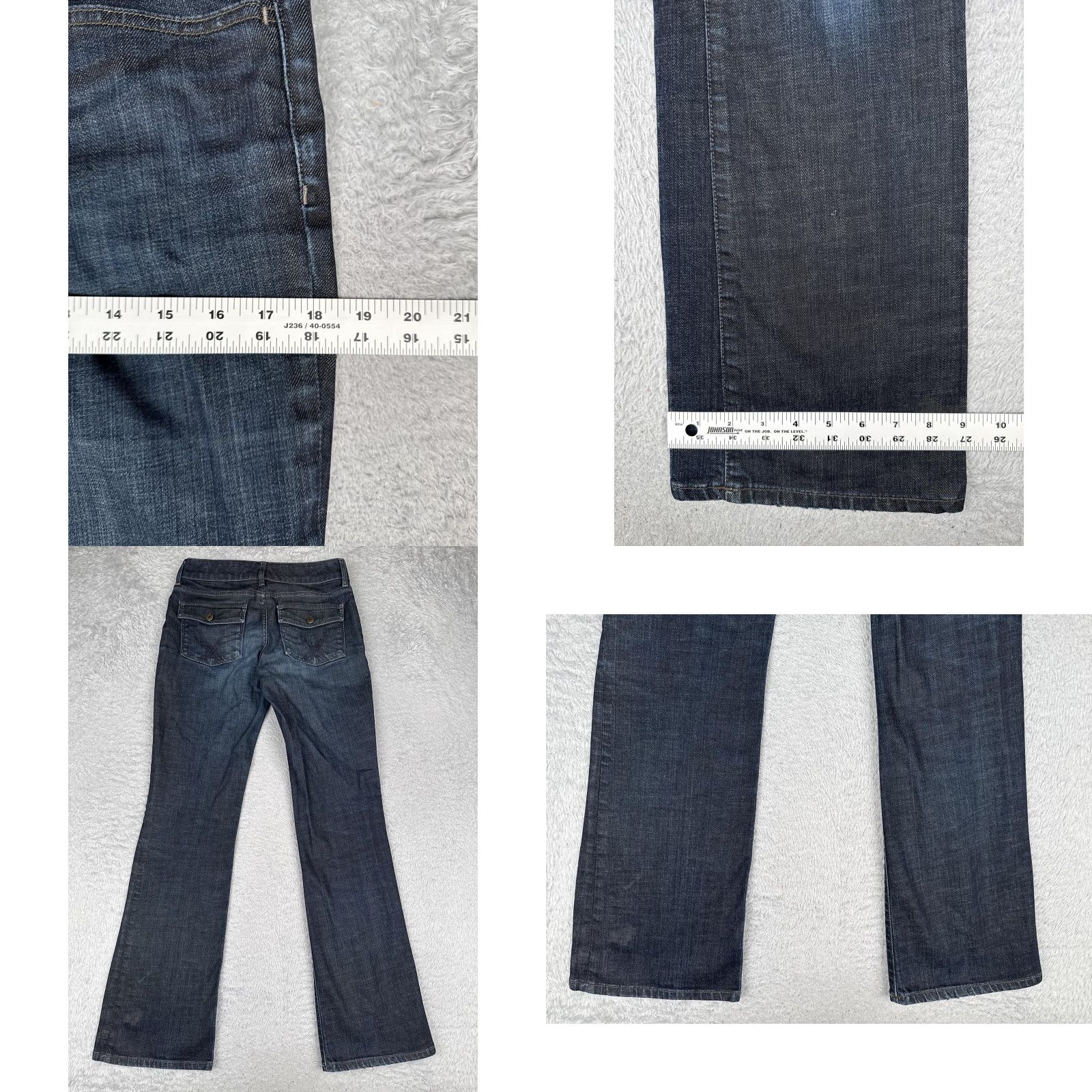 Gap Gap Jeans Womens 6 Tall Bootcut Denim Dark Blue Mid Rise 28x33 Stretch Pockets 5-Pocket City 1969 Mens? Girls? Size 28" / US 6 / IT 42 - 9 Thumbnail