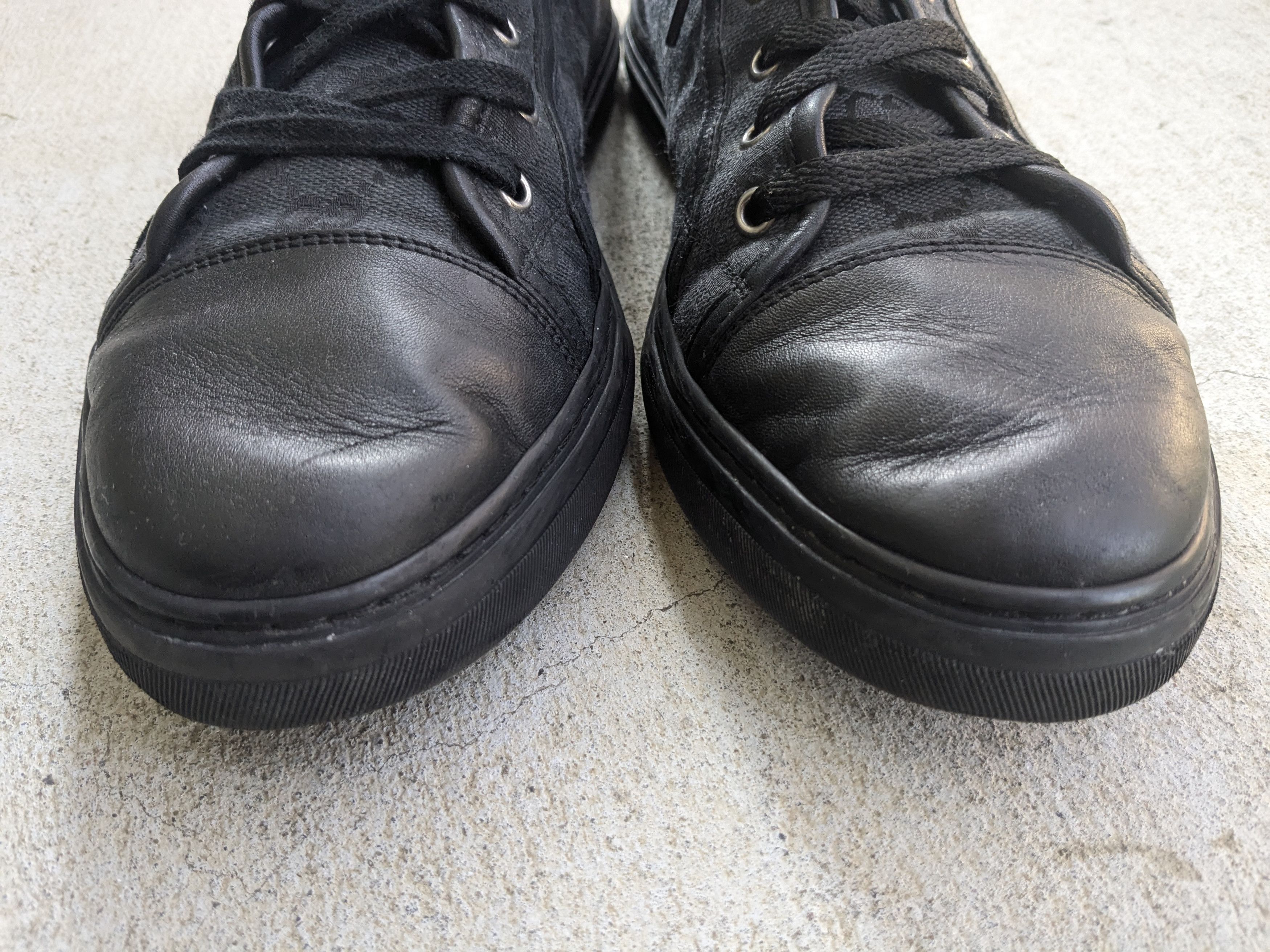 Gucci Gucci Guccissima Sneakers 10.5 Black Monogram Leather Size US 10.5 / EU 43-44 - 2 Thumbnail