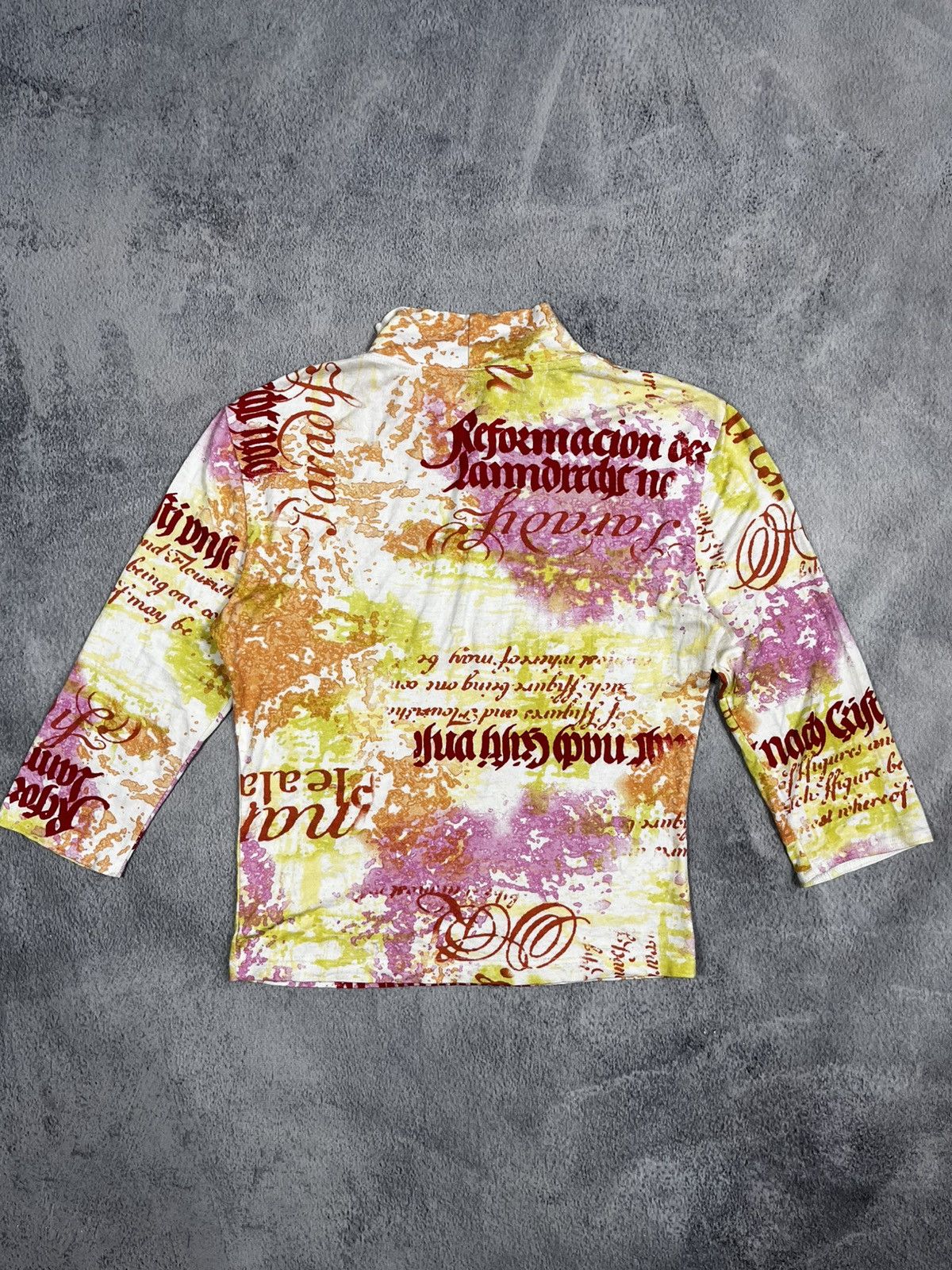 Japanese Brand × Vintage Vintage Y2K JPG style printed 00s 3/4 tee gazette Size S / US 4 / IT 40 - 7 Thumbnail
