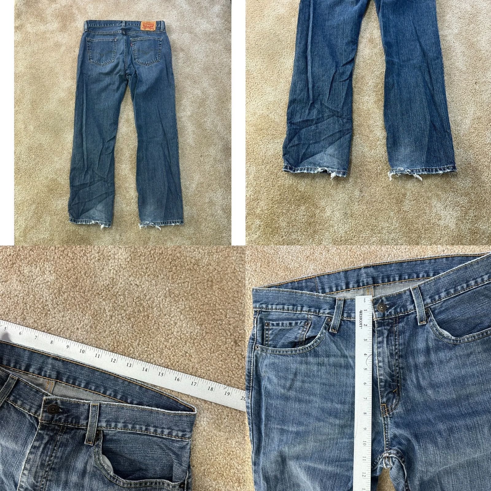 Levi's Levi's 559 Relaxed Straight Jeans Men 33x30 Blue Denim Pants Casual Everyday Free Returns Size US 33 - 8 Thumbnail