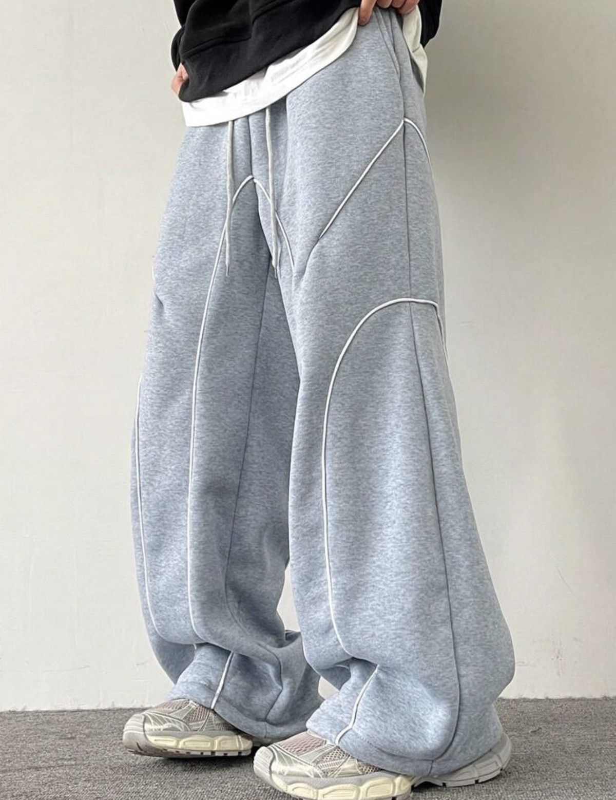 Japanese Brand ULTRA Baggy Curved Piping Sweatpants - Cyberpunk Streetwear Size US 30 / EU 46 - 5 Thumbnail
