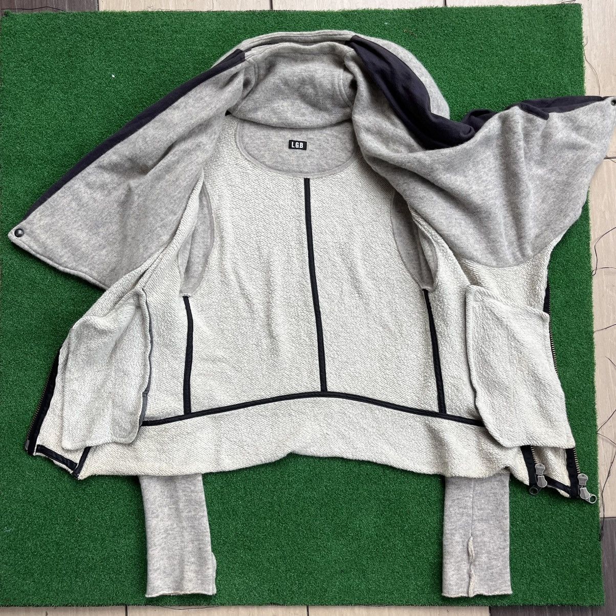 Le Grande Bleu (L.G.B.) Vintage bono-16 light jacket grey cotton blend asymmetrical Size US S / EU 44-46 / 1 - 9 Thumbnail
