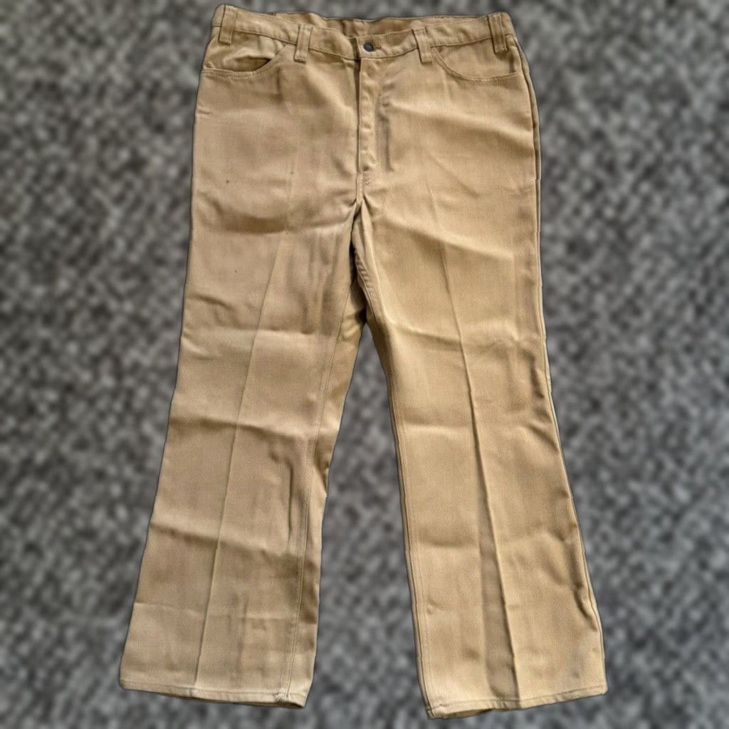 Denime VINTAGE Levi’s 60s Big E STA-PREST Beige Denim Jeans 38x29Tal on 42 White Tab 1960s Casual Mens Boys Size US 38 / EU 54 - 1 Thumbnail