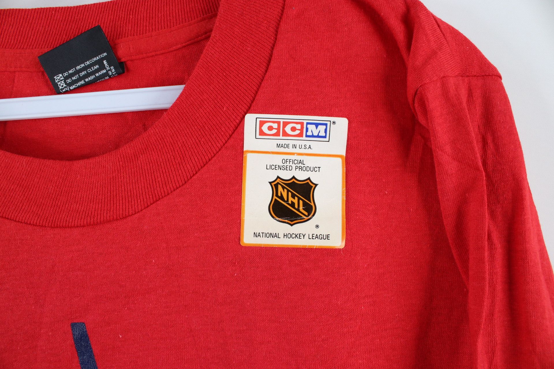 Deadstock Vintage 80s Hockey Long Sleeve T-Shirt USA