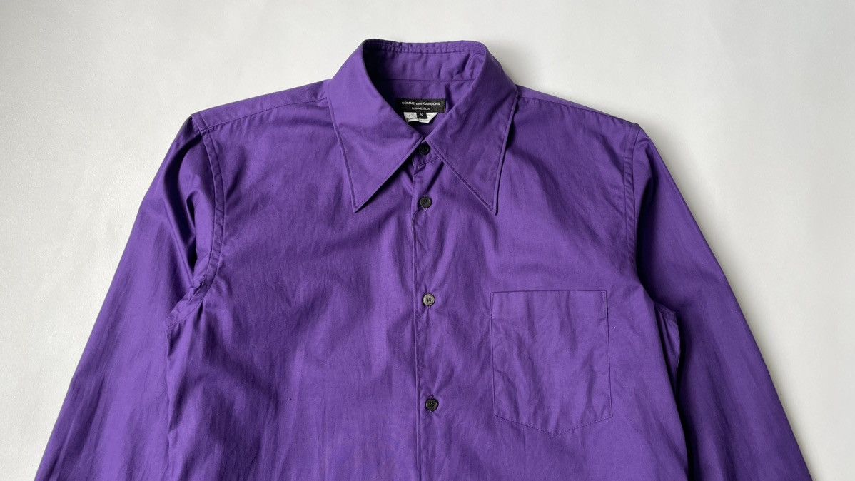 Comme des Garcons Homme Plus S/S 15 Purple ‘Frilled Sleeve’ Shirt Size US S / EU 44-46 / 1 - 2 Thumbnail