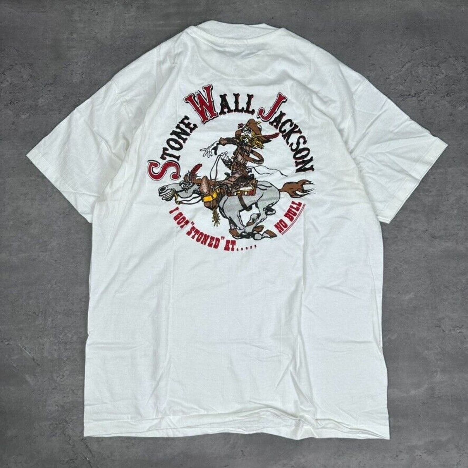 Hanes Vintage I Got Stoned Country Western Bar Illinois Shirt Size US L / EU 52-54 / 3 - 1 Thumbnail