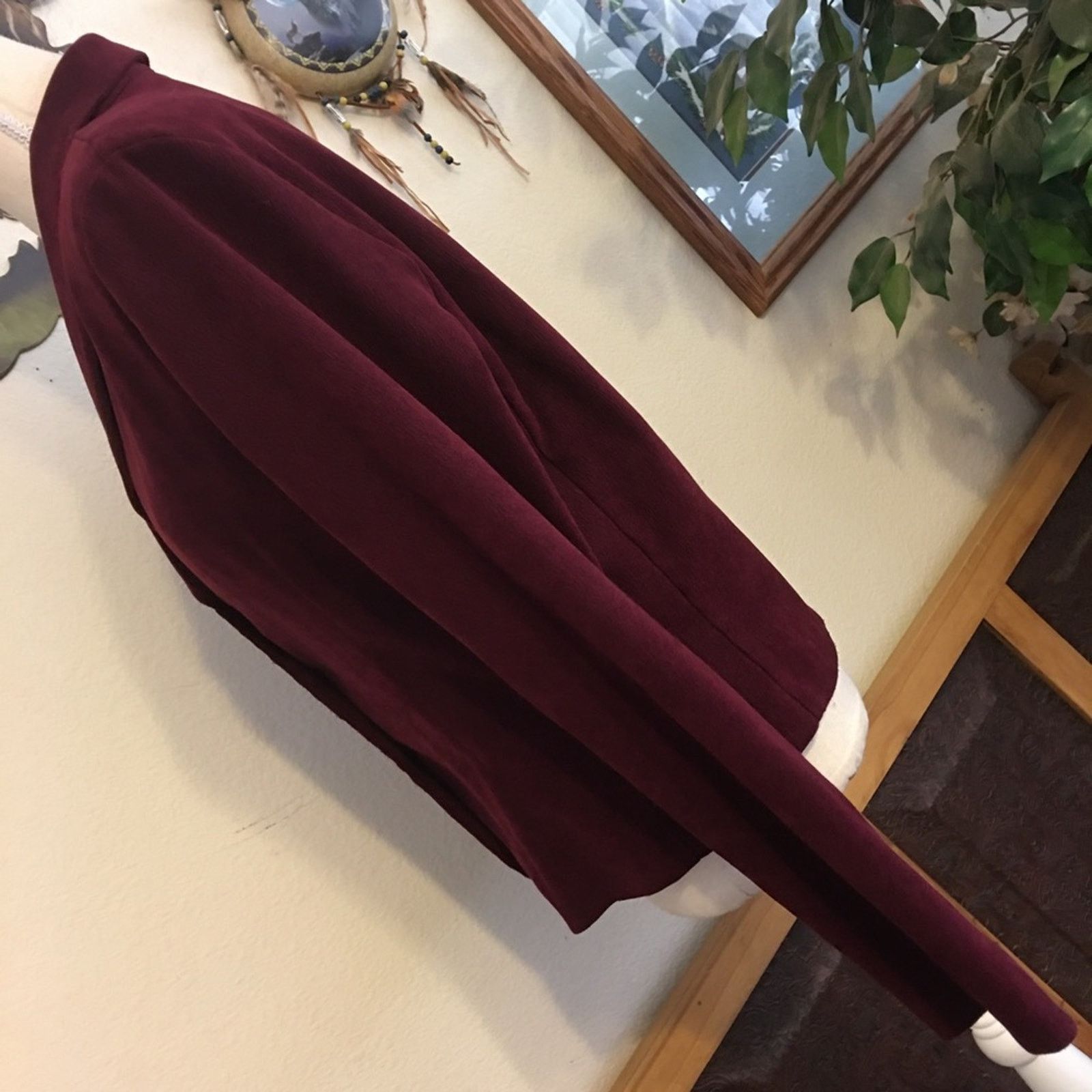 Vintage Vintage “I” Countess cranberry textured jacket Size L / US 10 / IT 46 - 4 Thumbnail