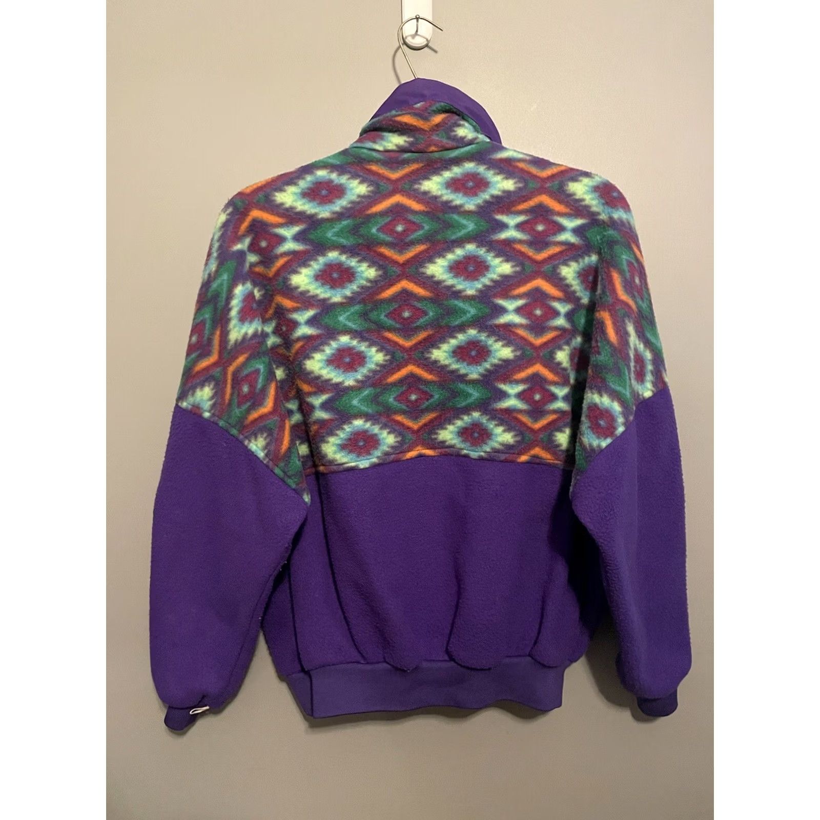 Vintage VINTAGE Izzy Fleece Jacket Aztec Full Zip 80s 90s Size M Men Purple Ski Outdoor Sports Jacket Size US M / EU 48-50 / 2 - 6 Thumbnail