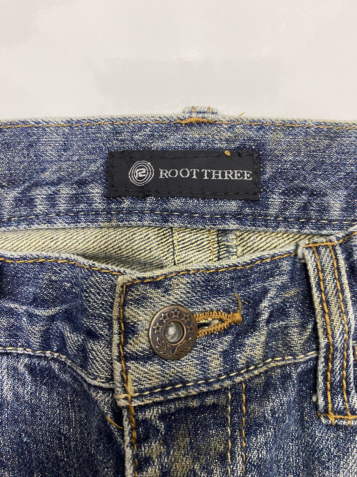 20471120 × Hysteric Glamour FLARED🔥ROOT THREE DISTRESSED DENIM JEANS Size US 31 - 7 Thumbnail