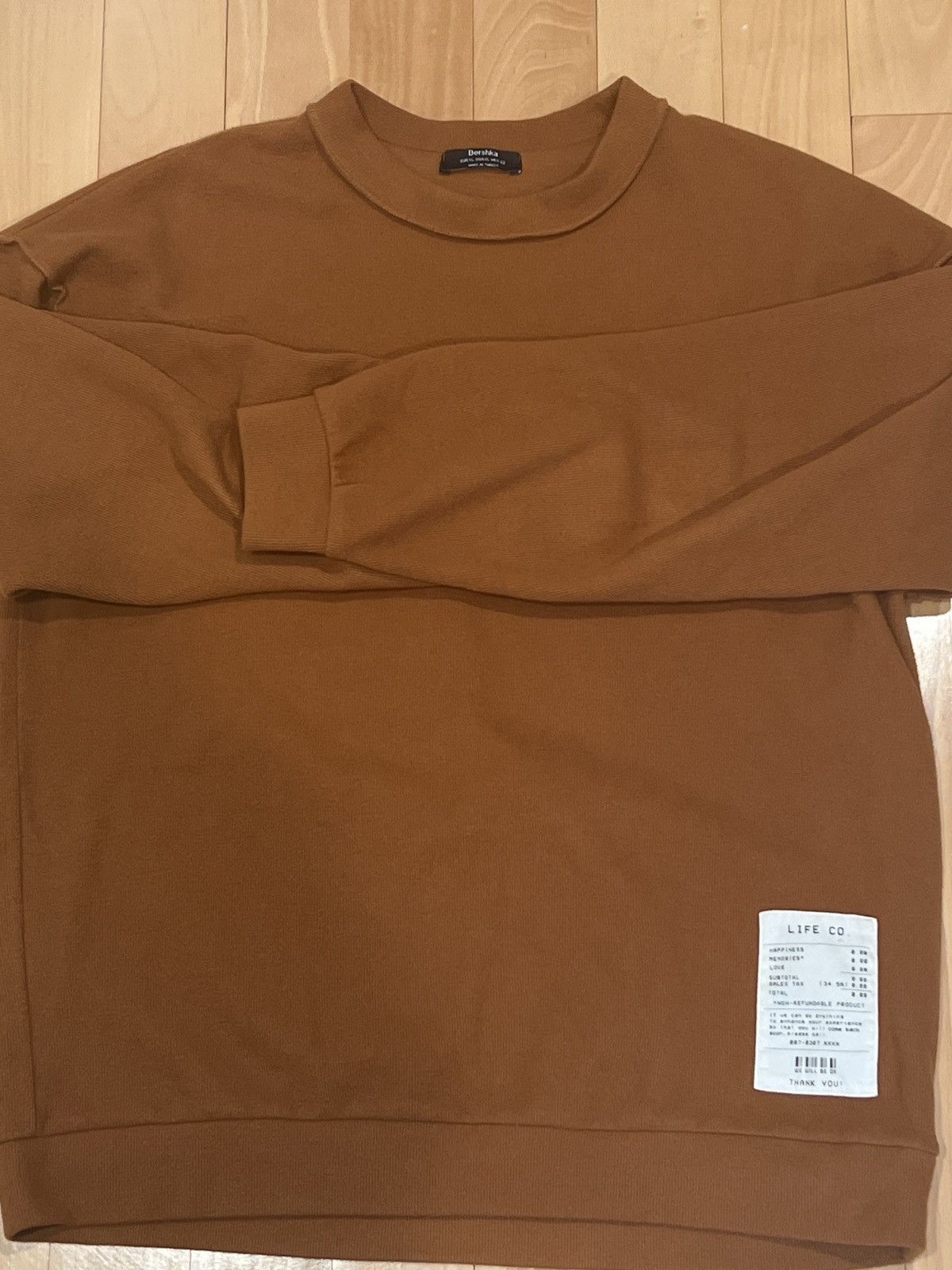 Bershka Bershka Orange Cotton Polyester Blend Sweatshirt Size US XL / EU 56 / 4 - 5 Thumbnail