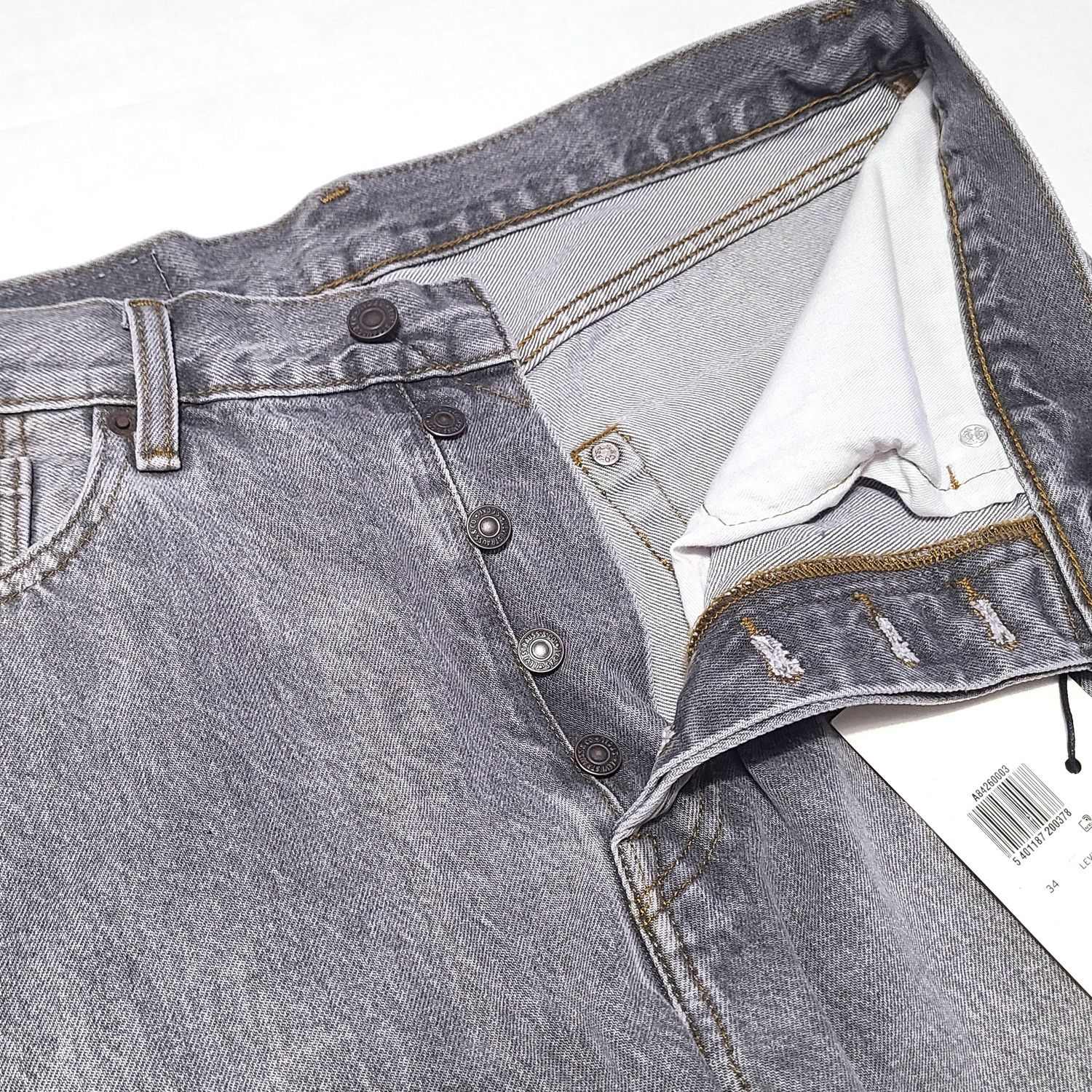 Beams Japan × Levi's Relaxed Fit Japan Selvedge Grey Jeans 34W Limited Edition Size US 34 / EU 50 - 5 Thumbnail